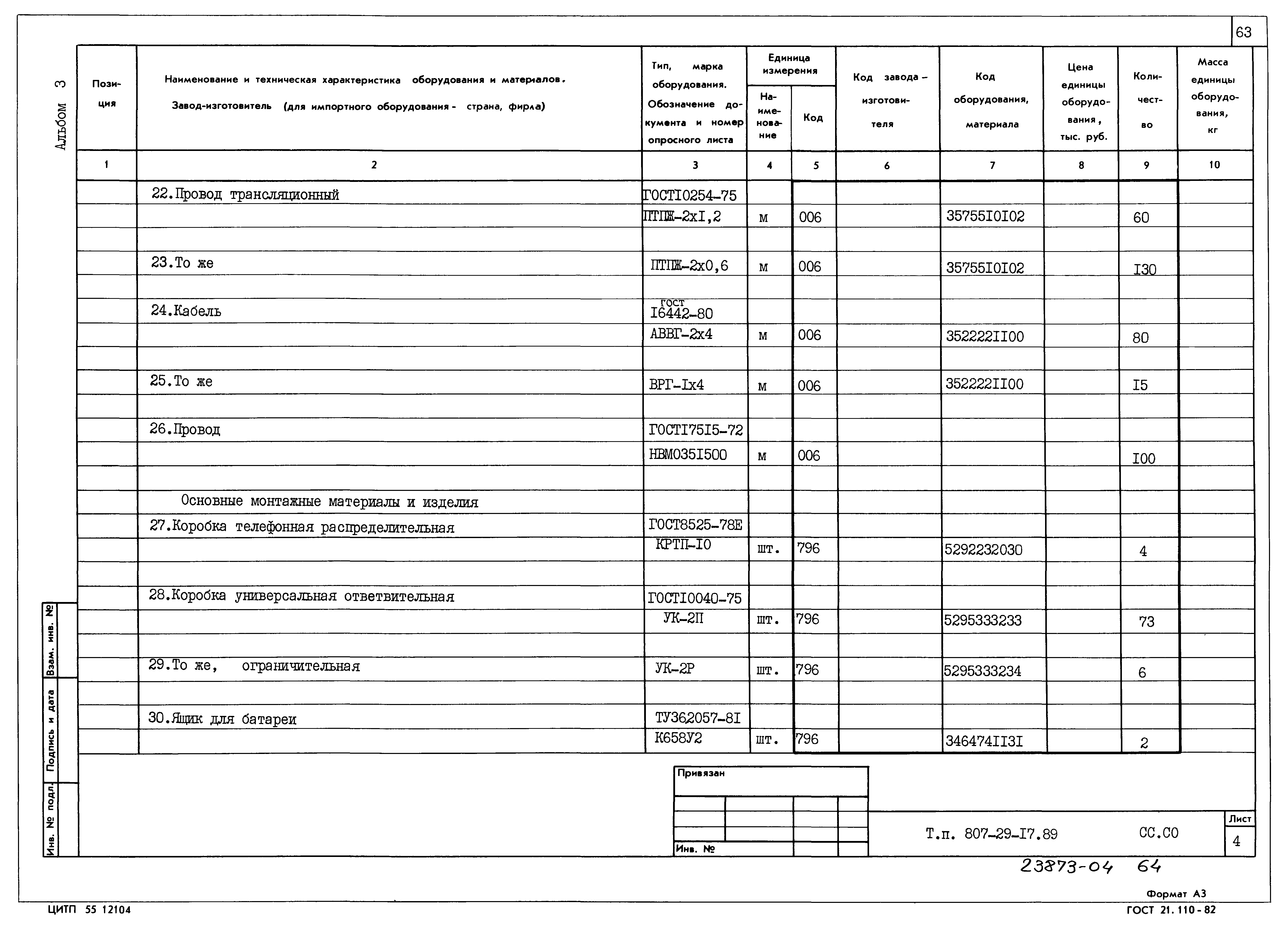 Типовой проект 807-29-17.89