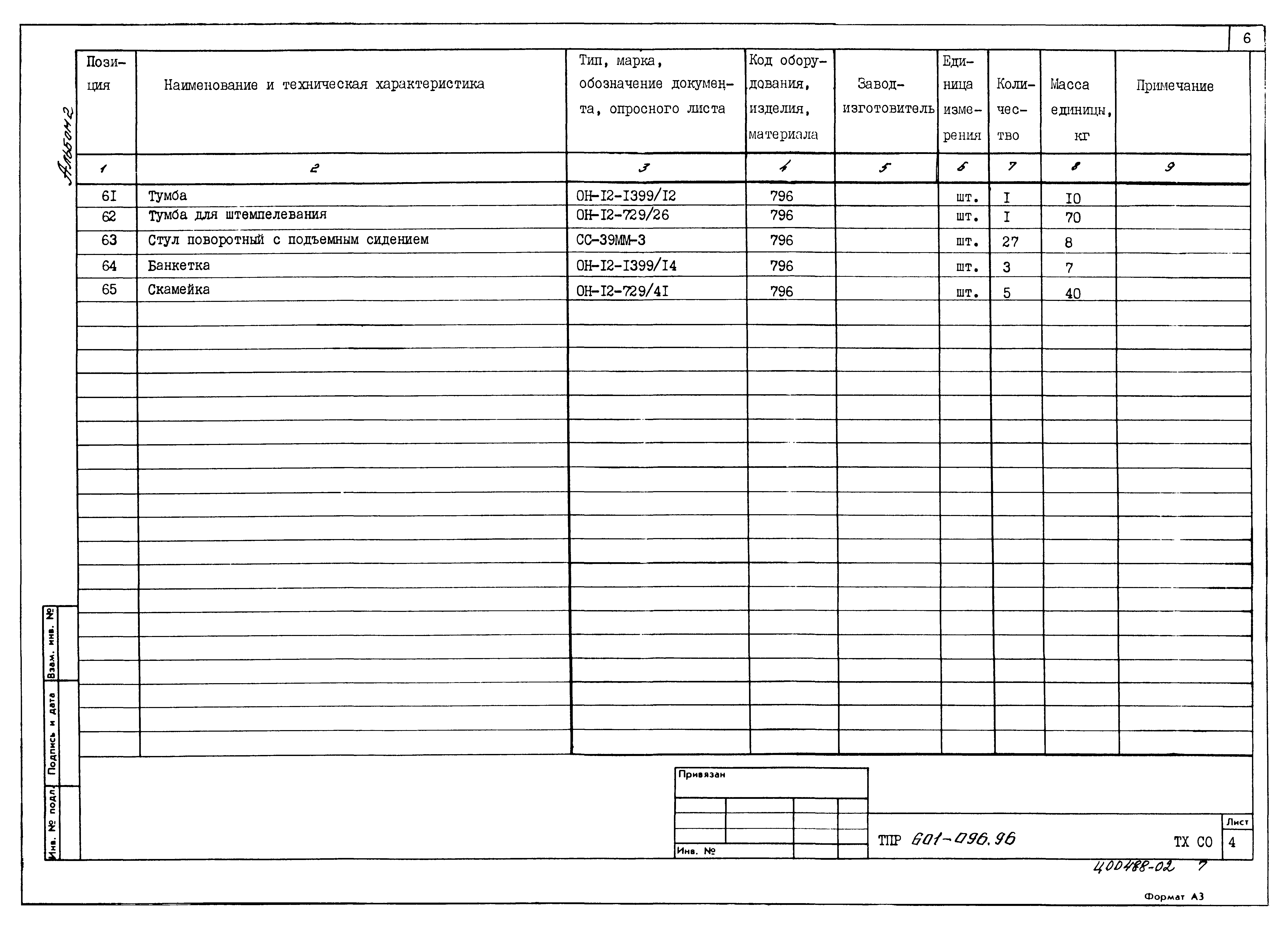 Типовые проектные решения 601-096.96