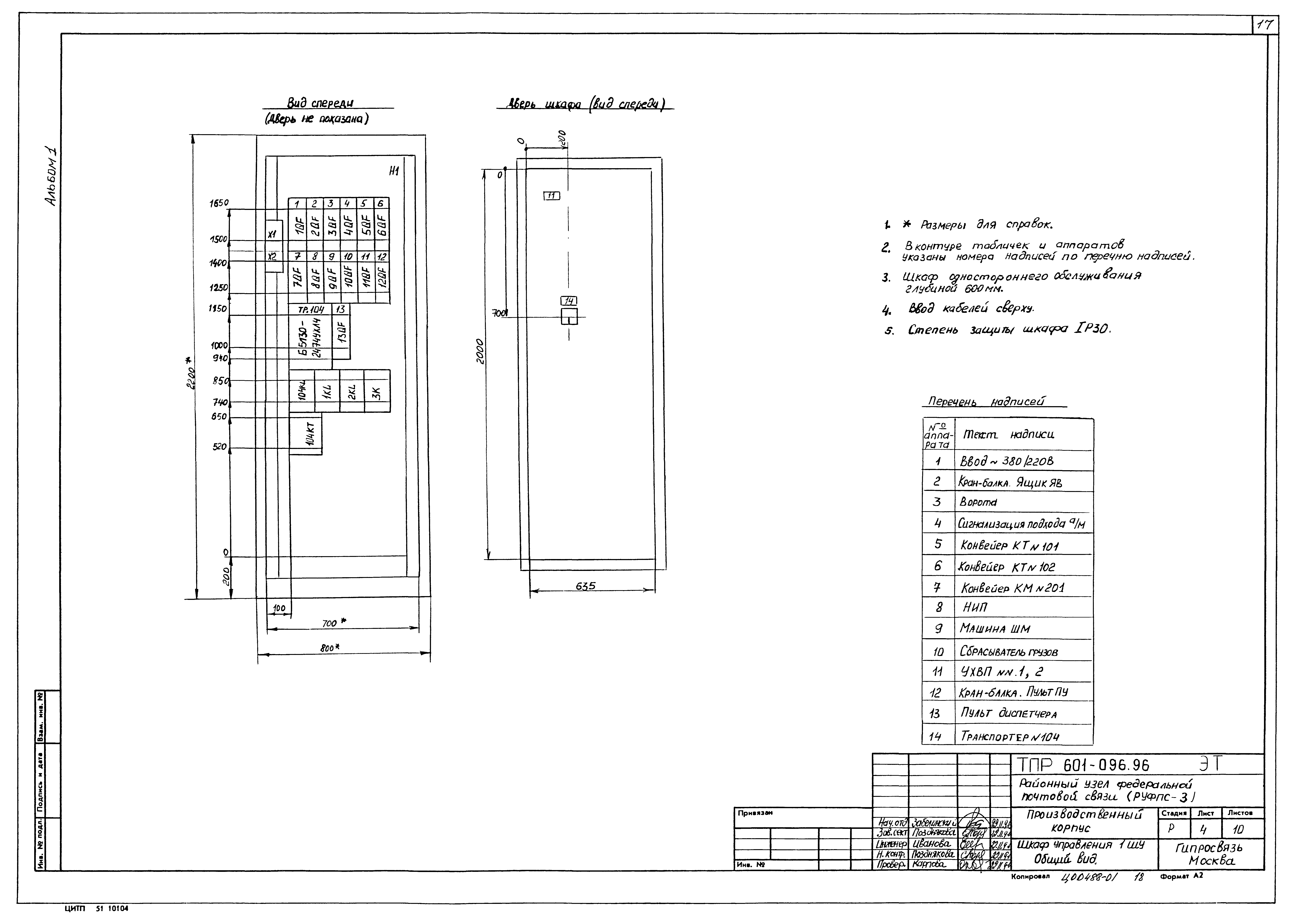 Типовые проектные решения 601-096.96