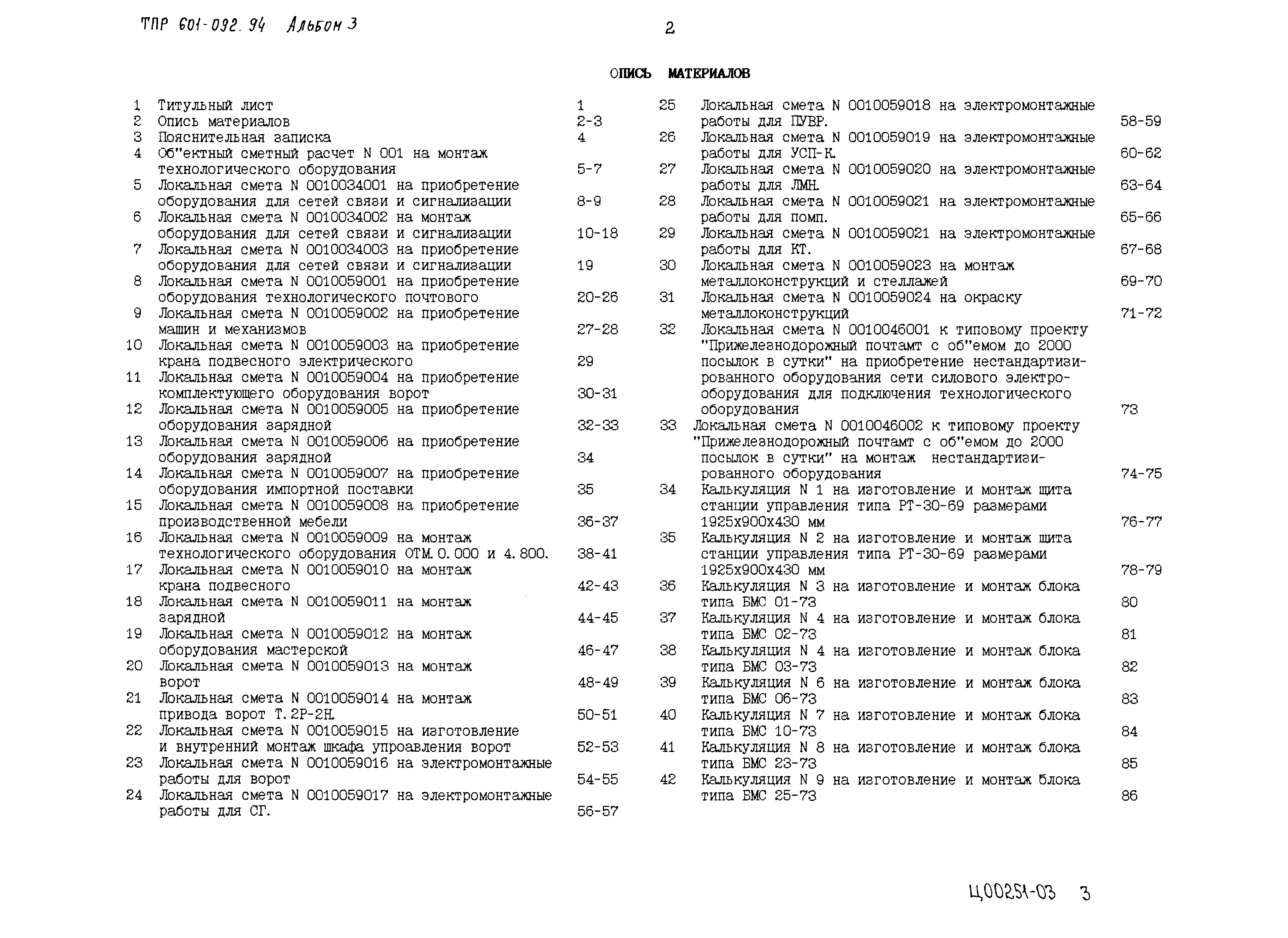 Типовые проектные решения 601-092.94