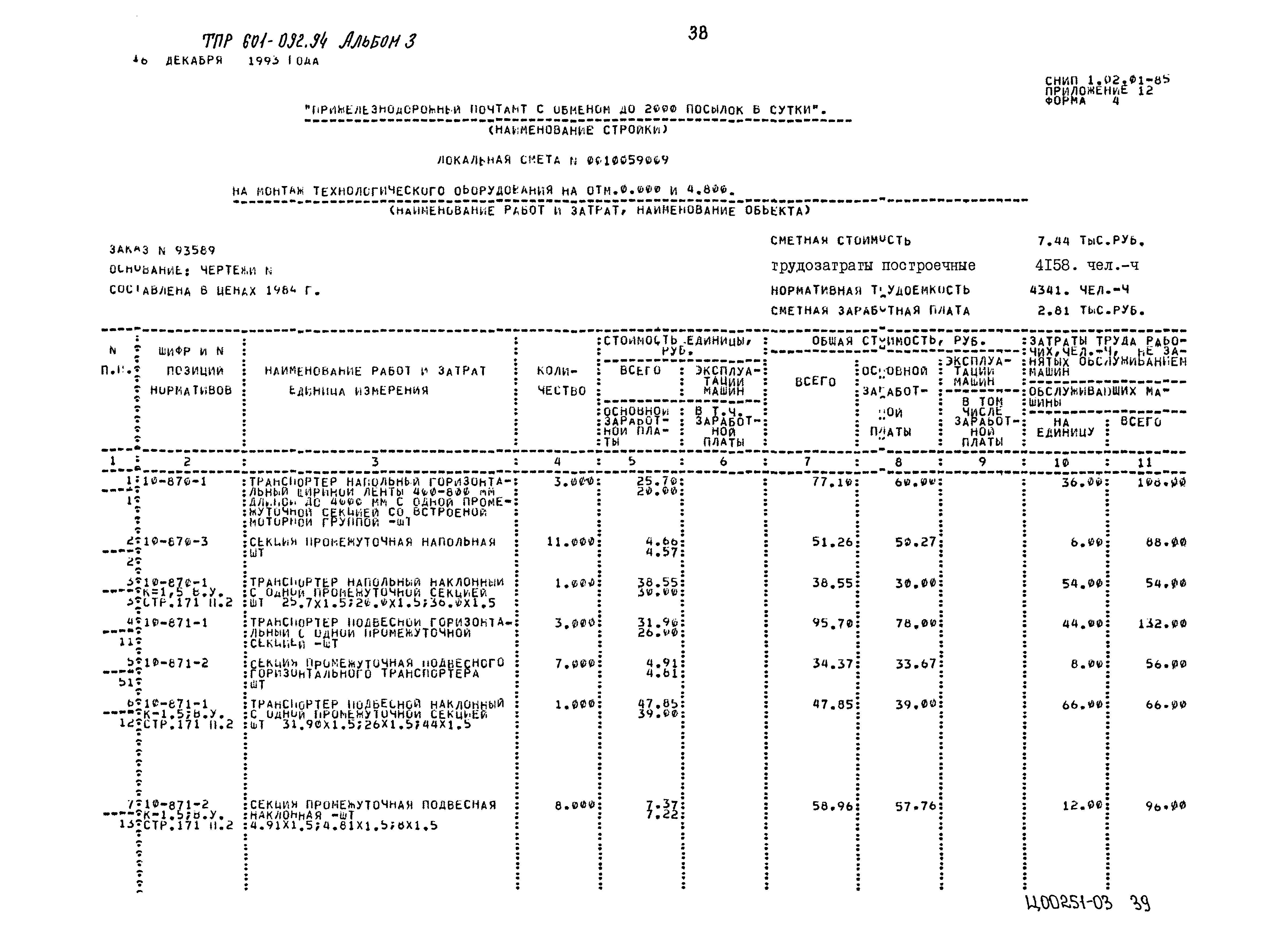 Типовые проектные решения 601-092.94