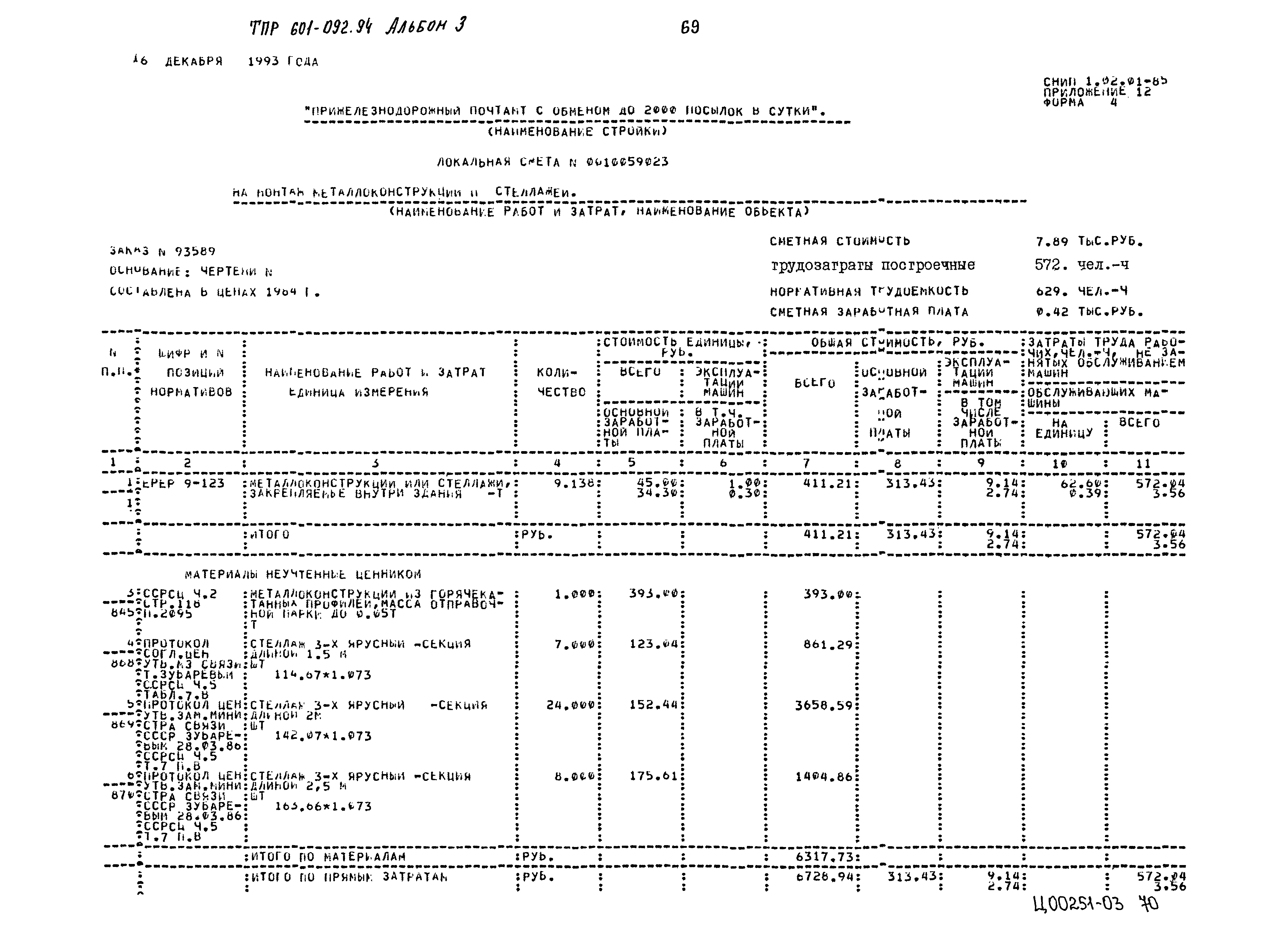 Типовые проектные решения 601-092.94
