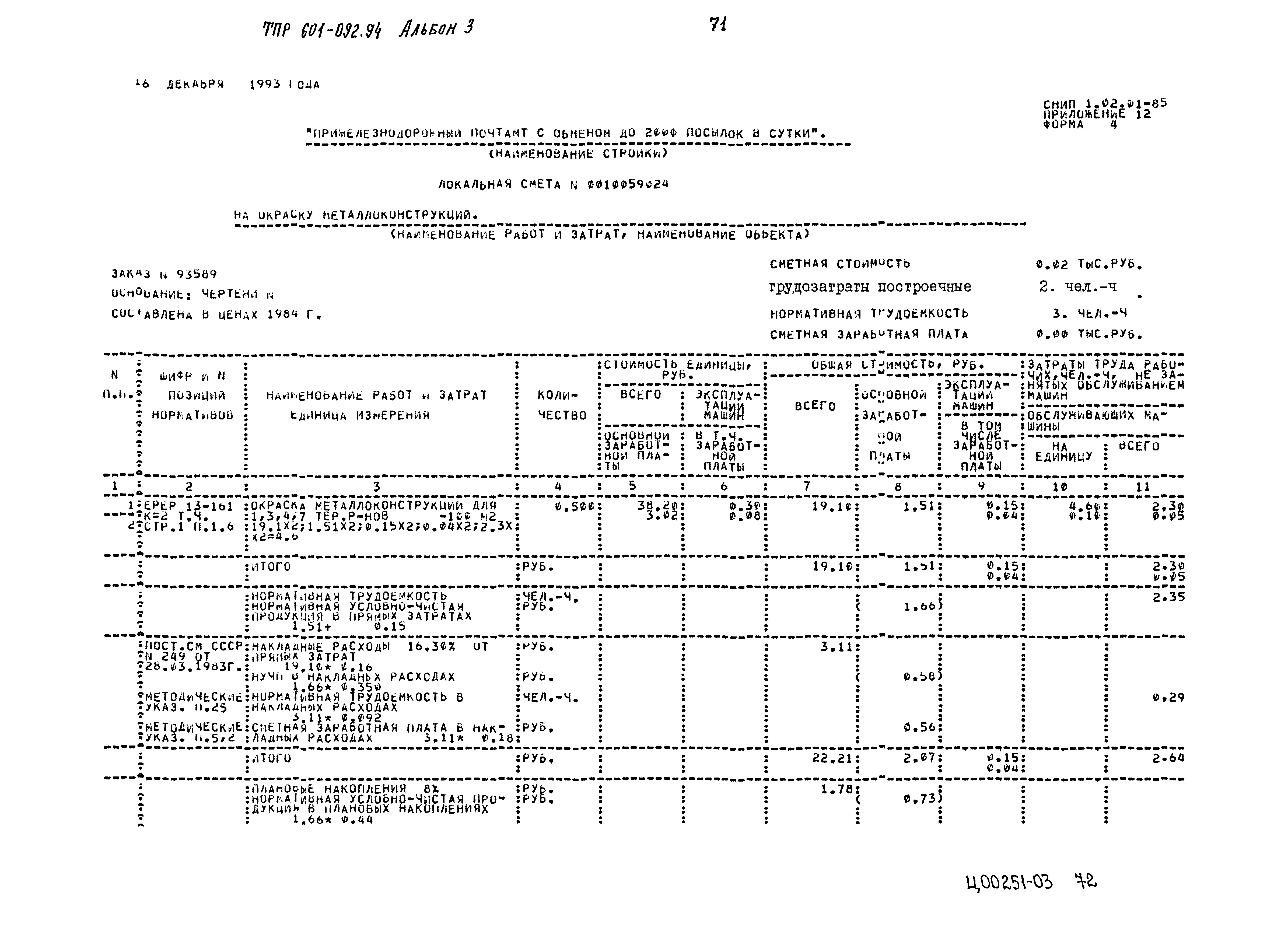Типовые проектные решения 601-092.94