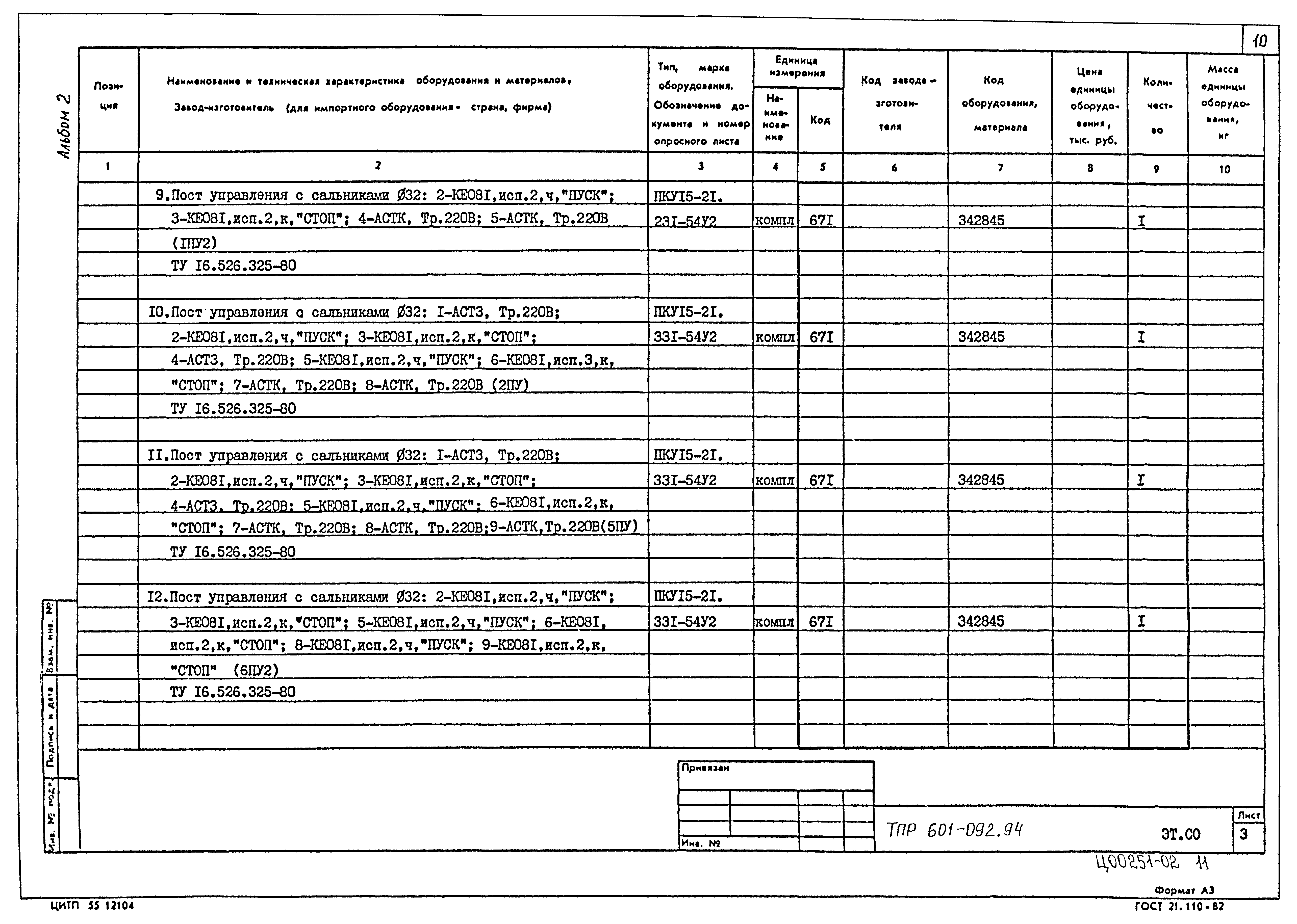 Типовые проектные решения 601-092.94