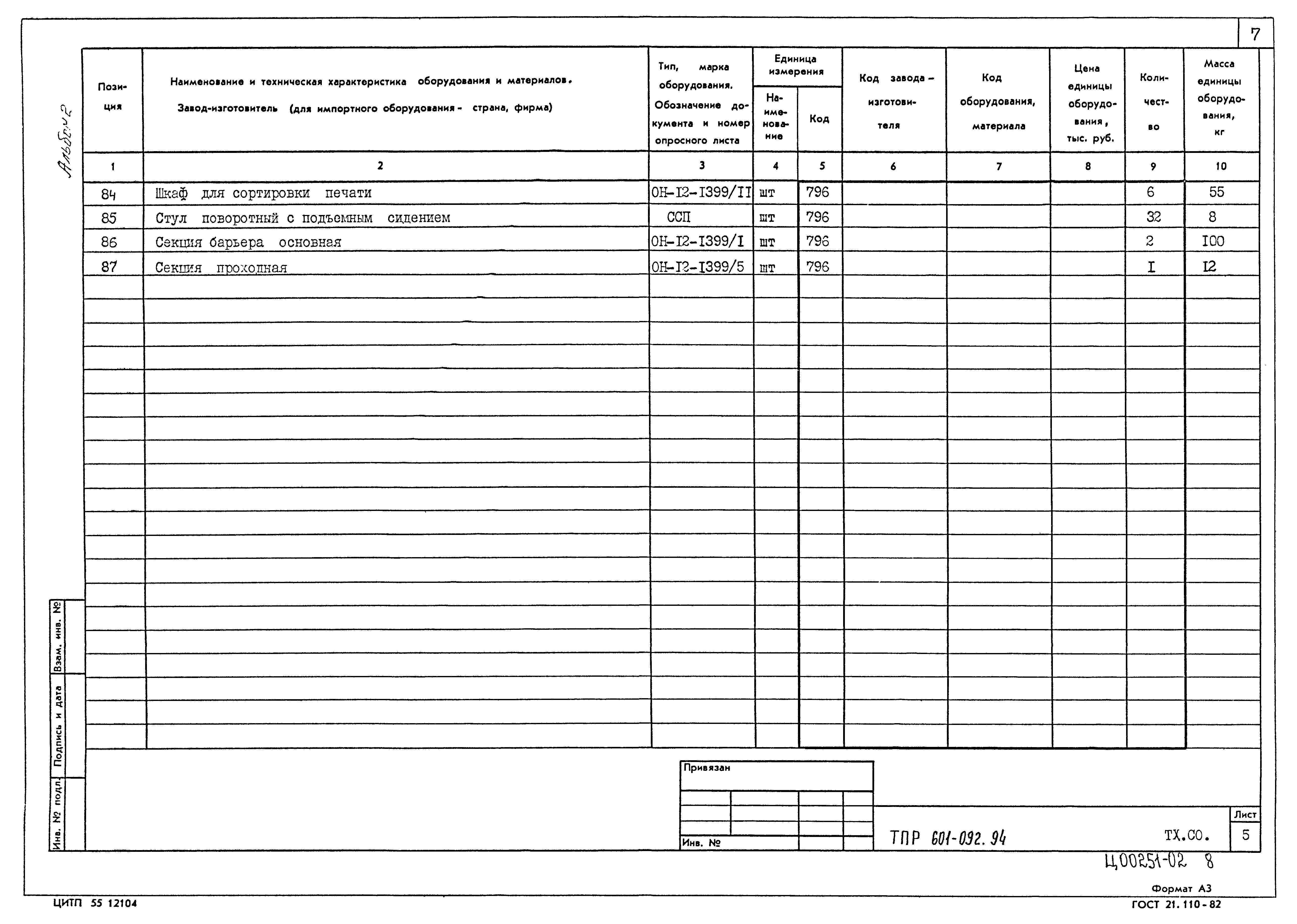 Типовые проектные решения 601-092.94