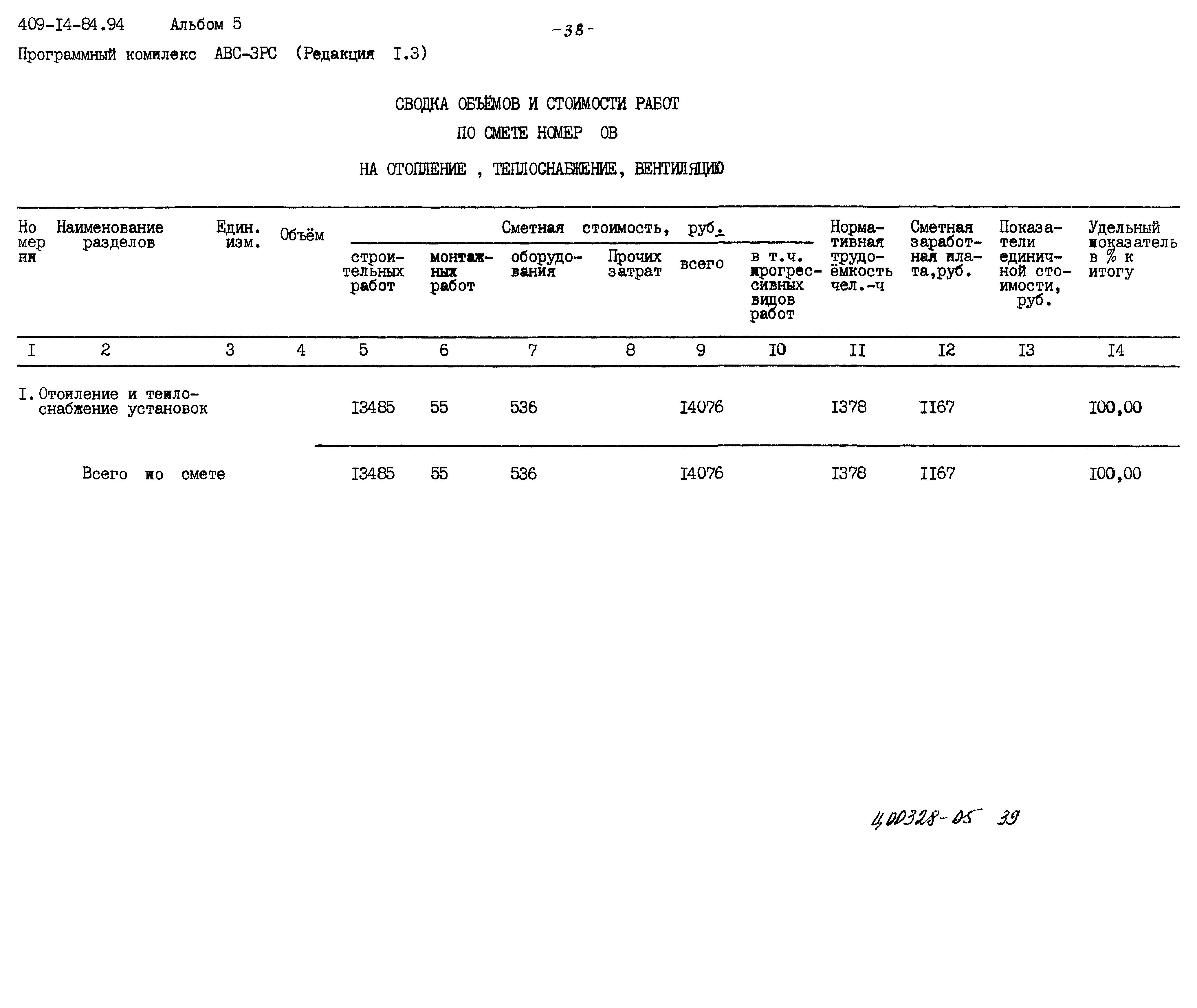 Типовой проект 409-14-84.94