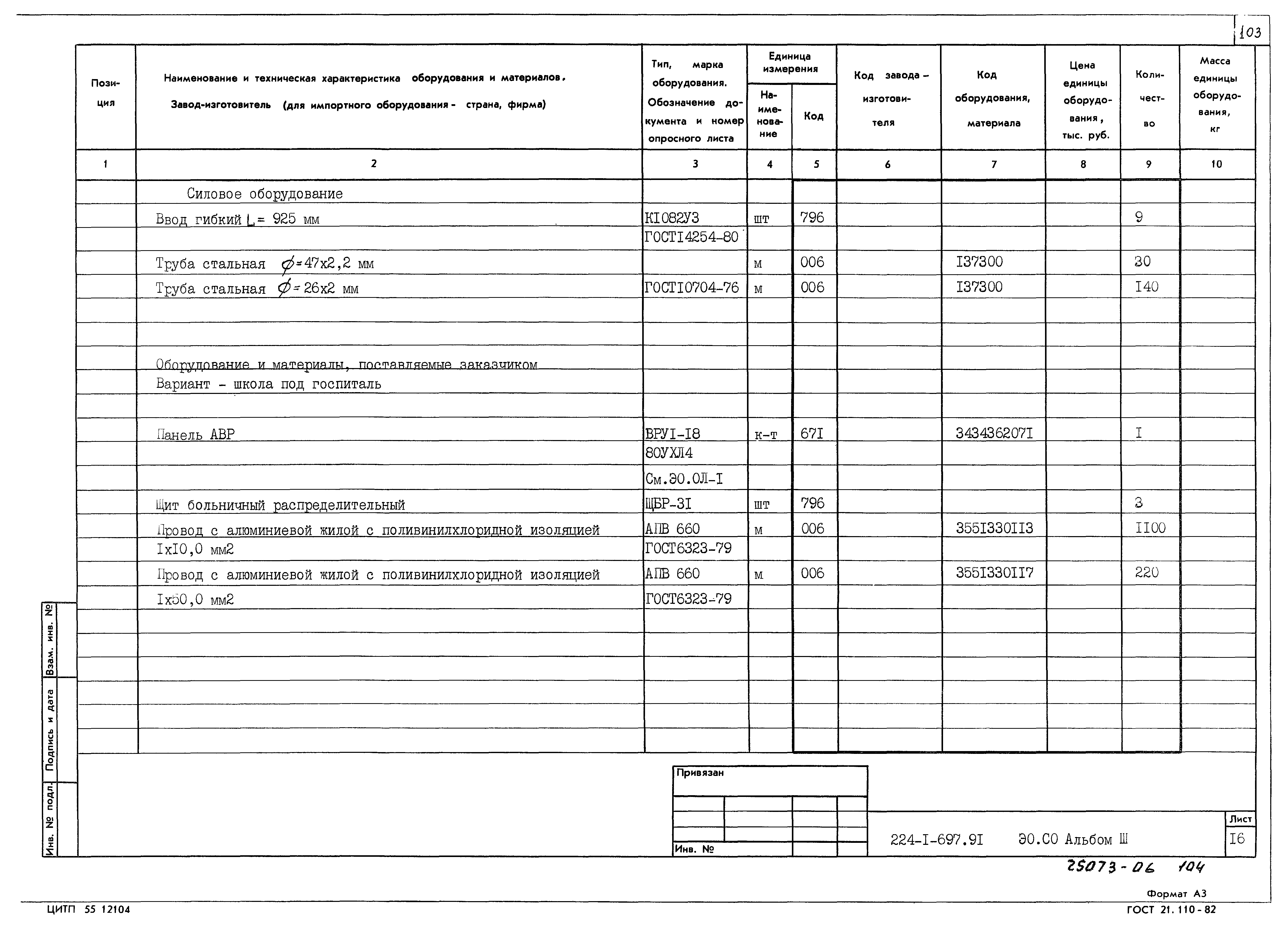 Типовой проект 224-1-697.91