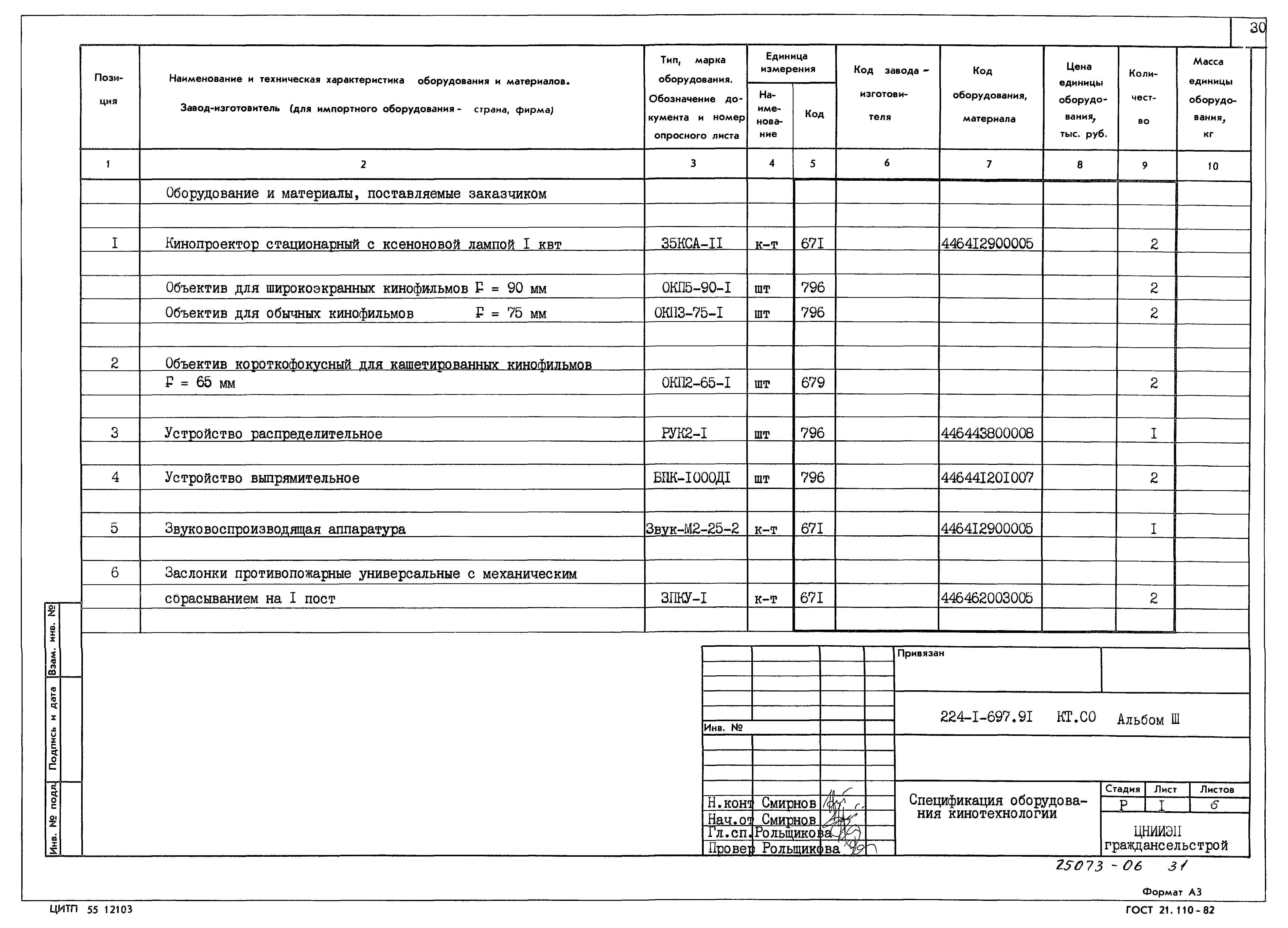 Типовой проект 224-1-697.91