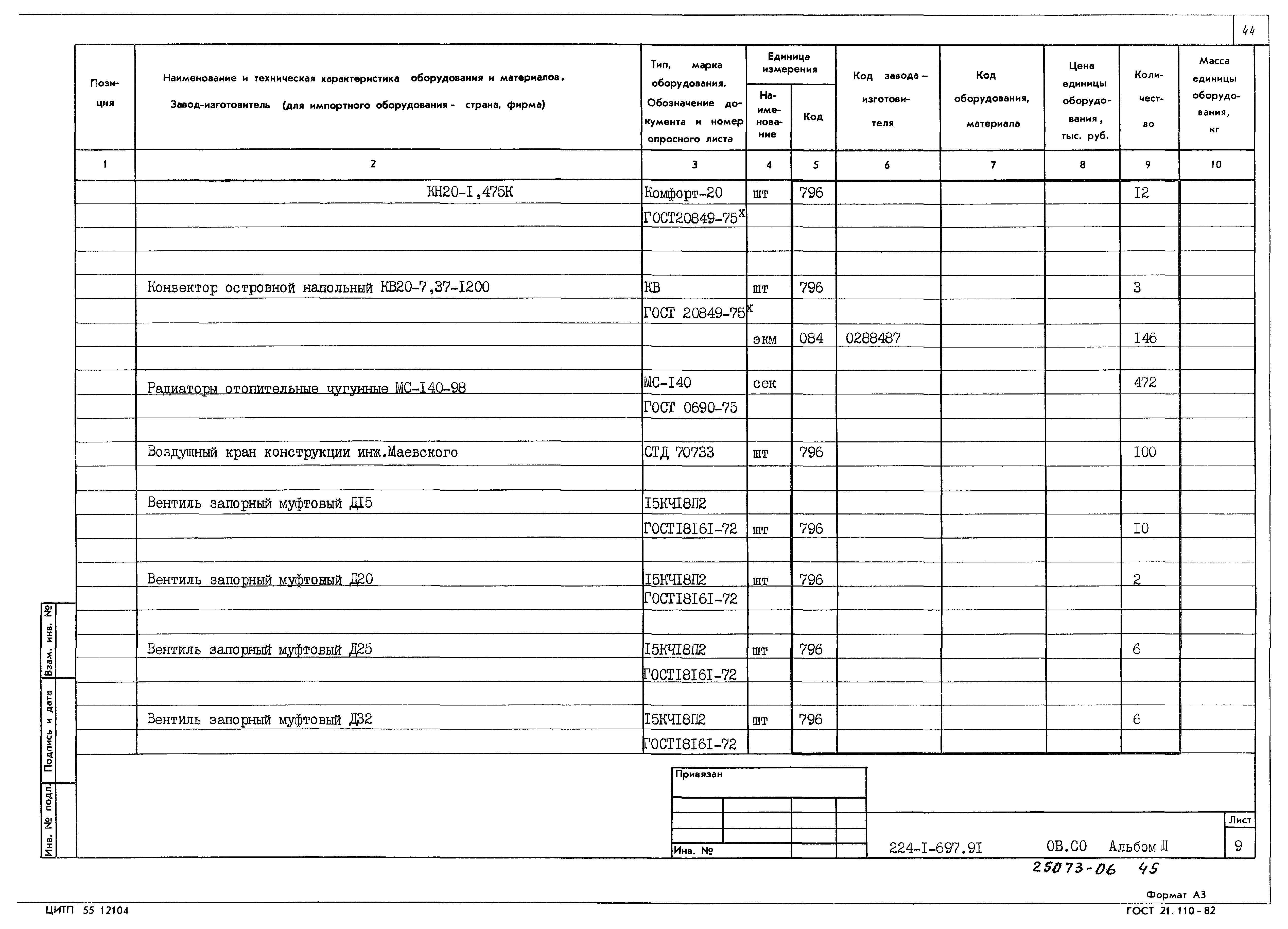 Типовой проект 224-1-697.91