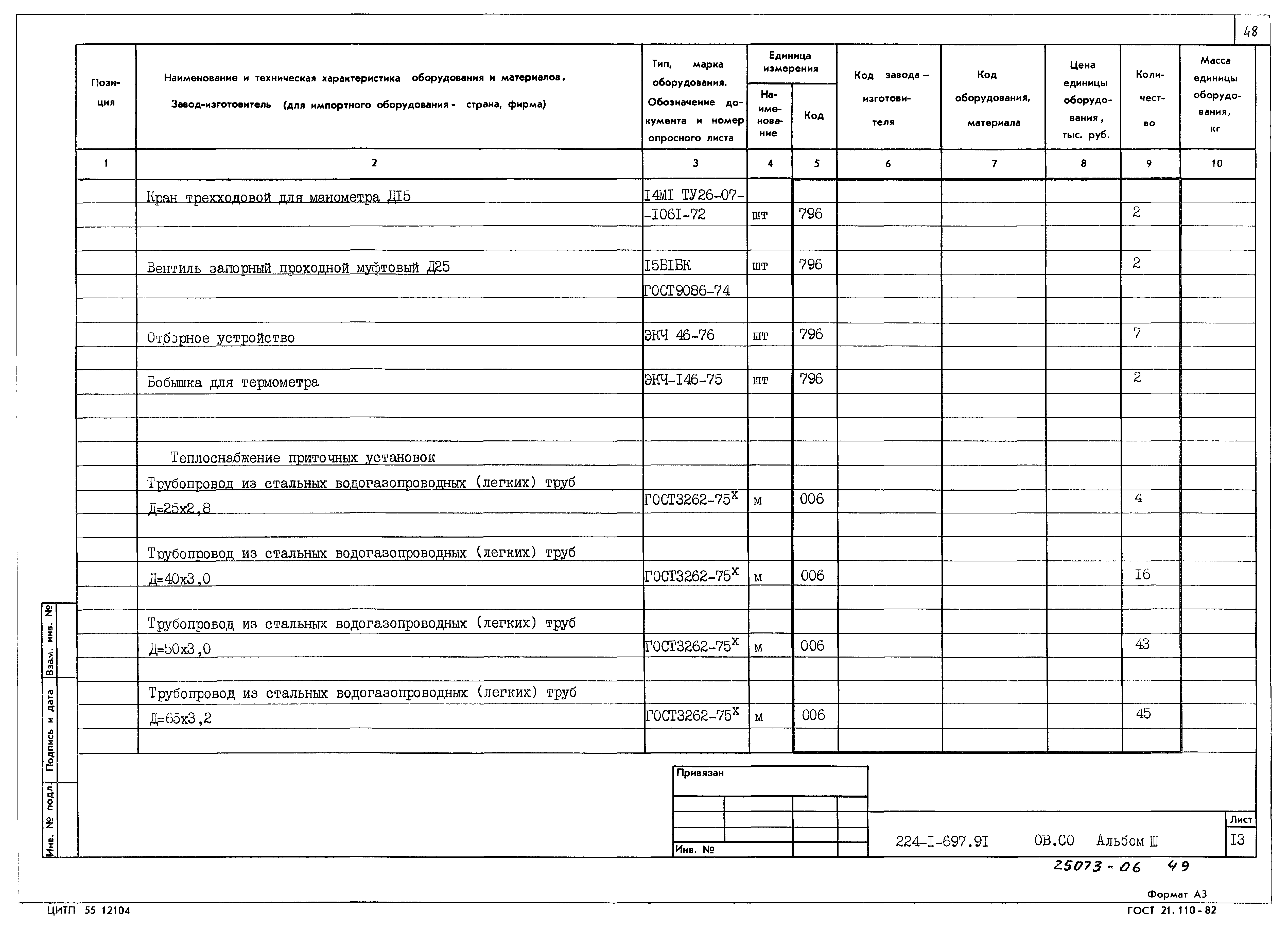 Типовой проект 224-1-697.91