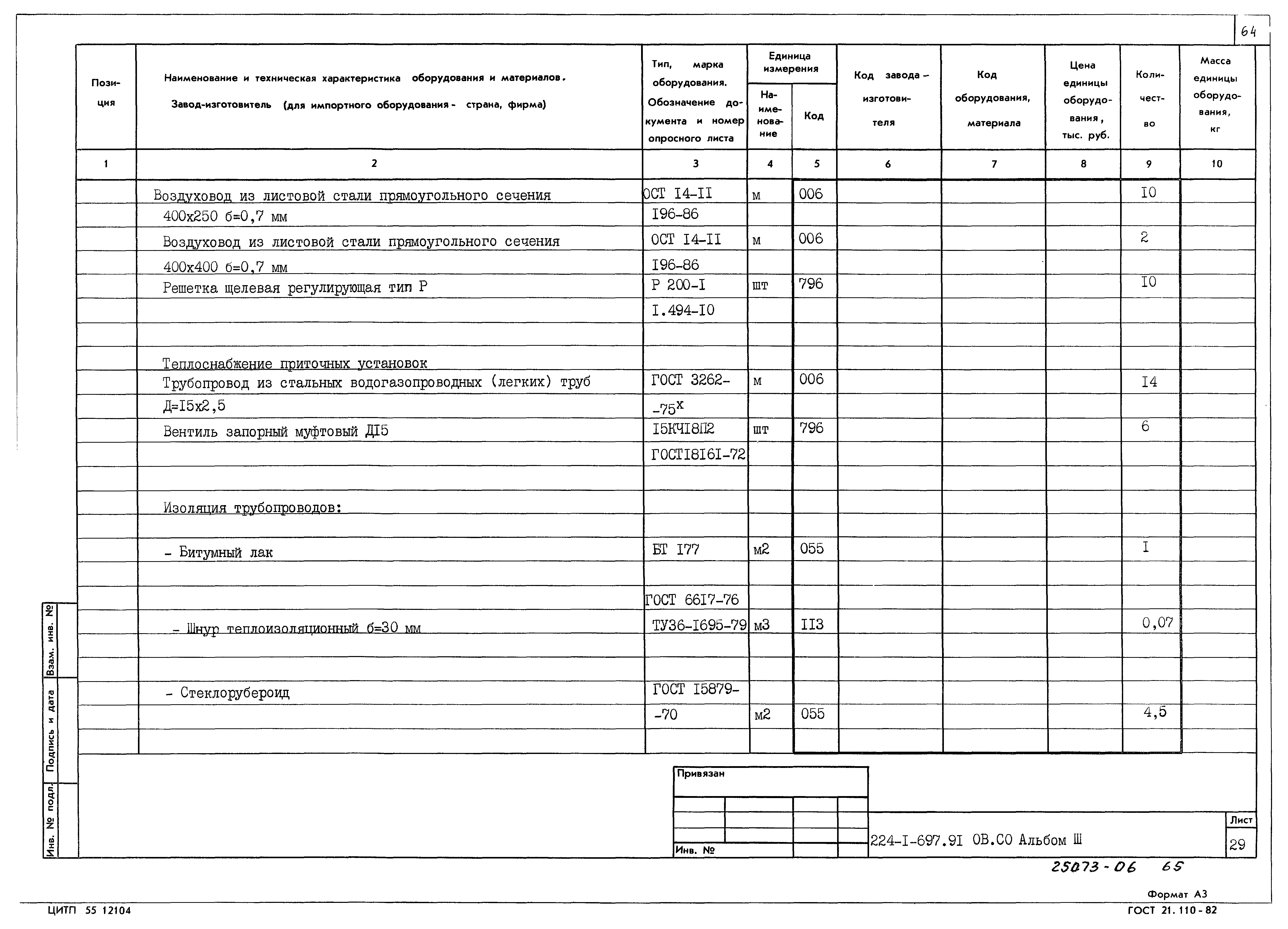 Типовой проект 224-1-697.91