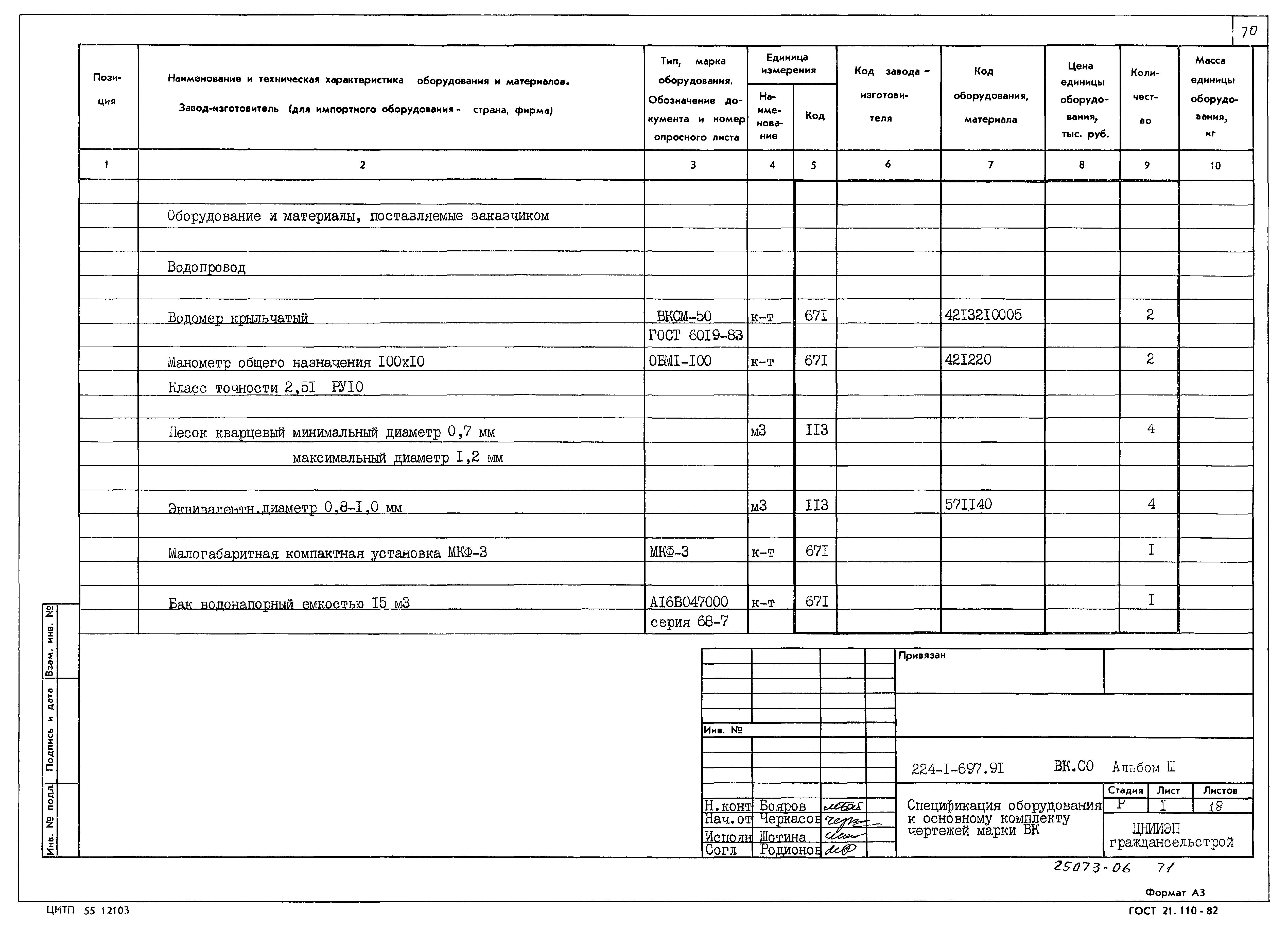 Типовой проект 224-1-697.91
