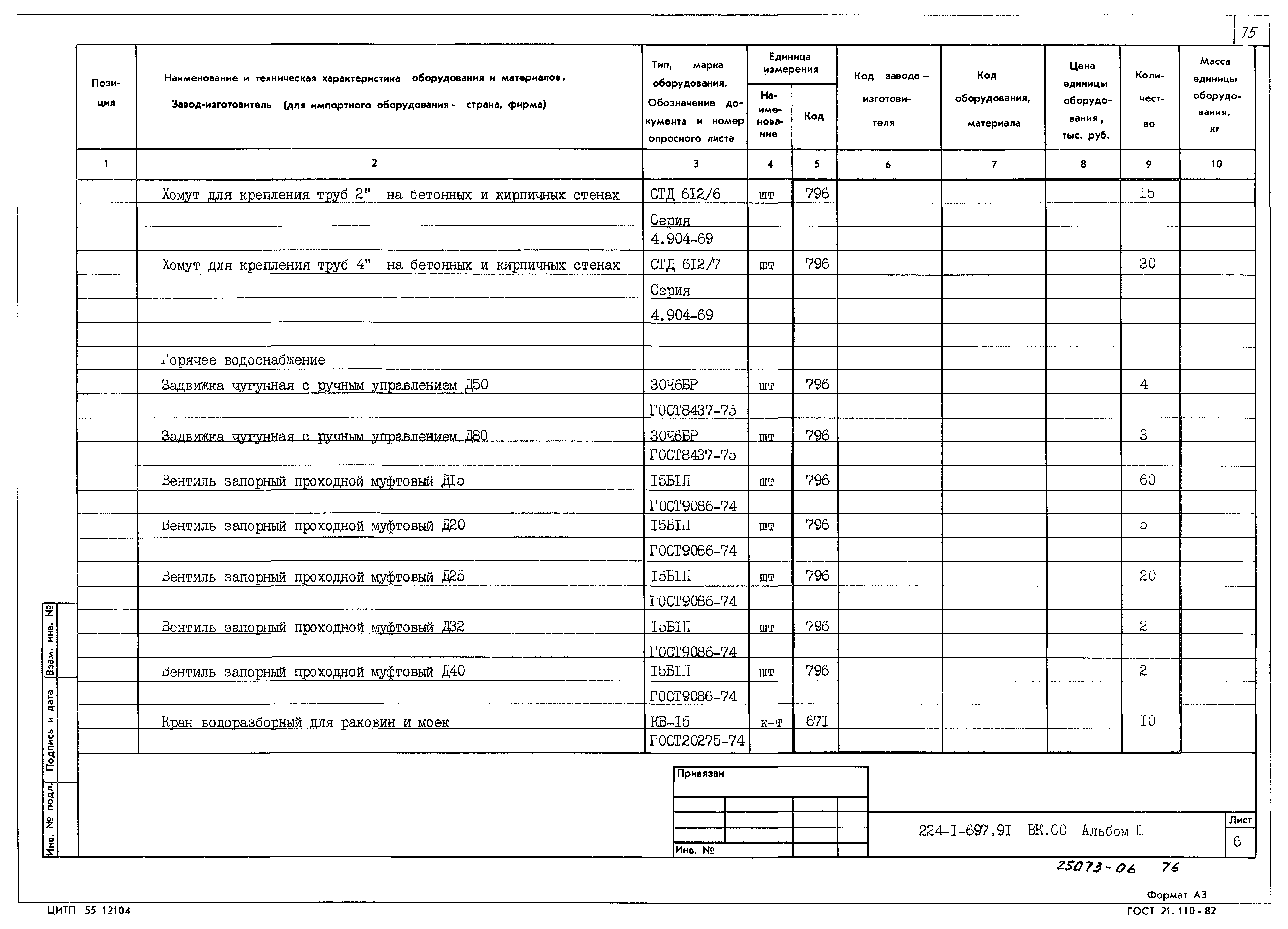 Типовой проект 224-1-697.91