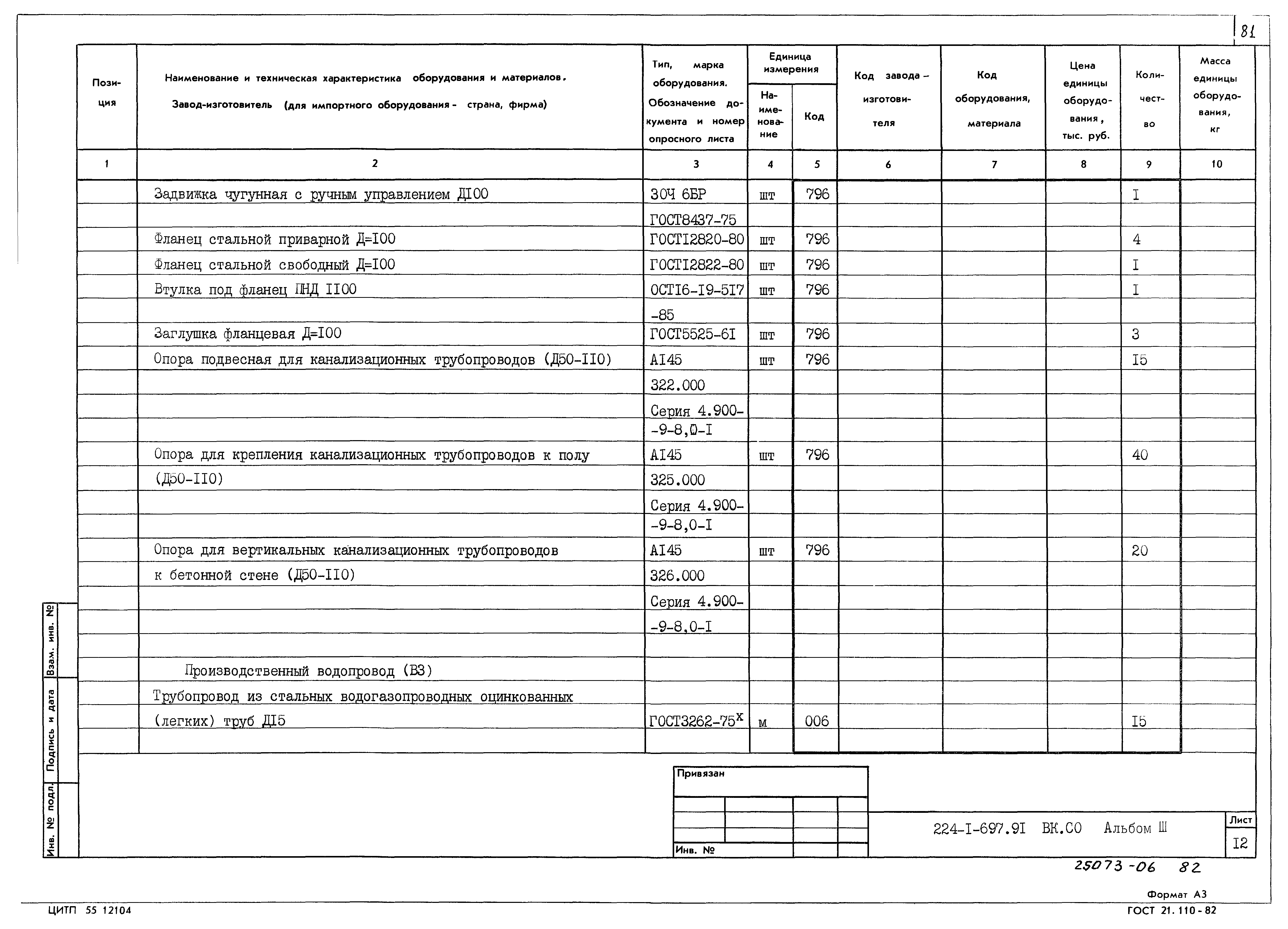 Типовой проект 224-1-697.91