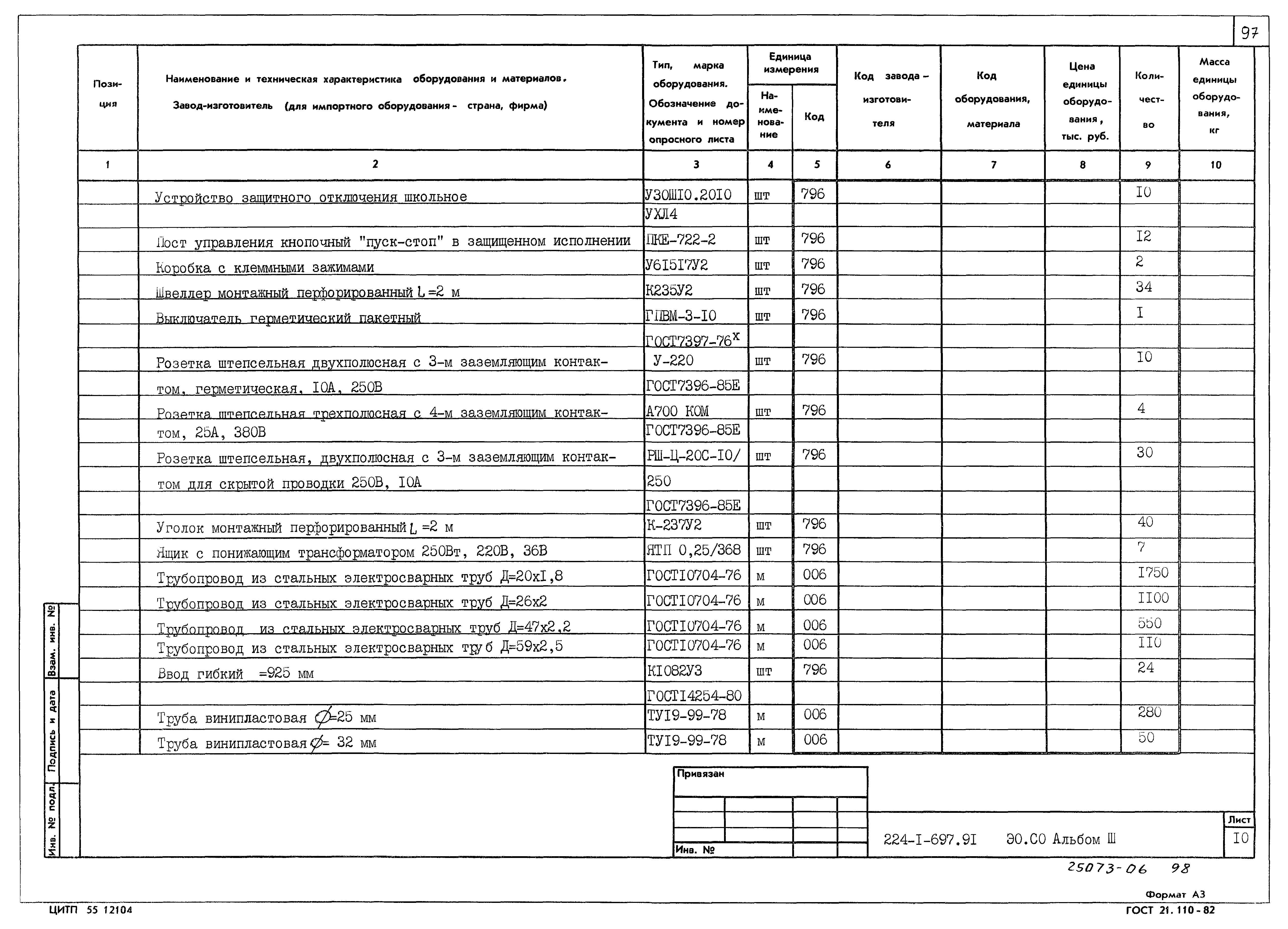 Типовой проект 224-1-697.91