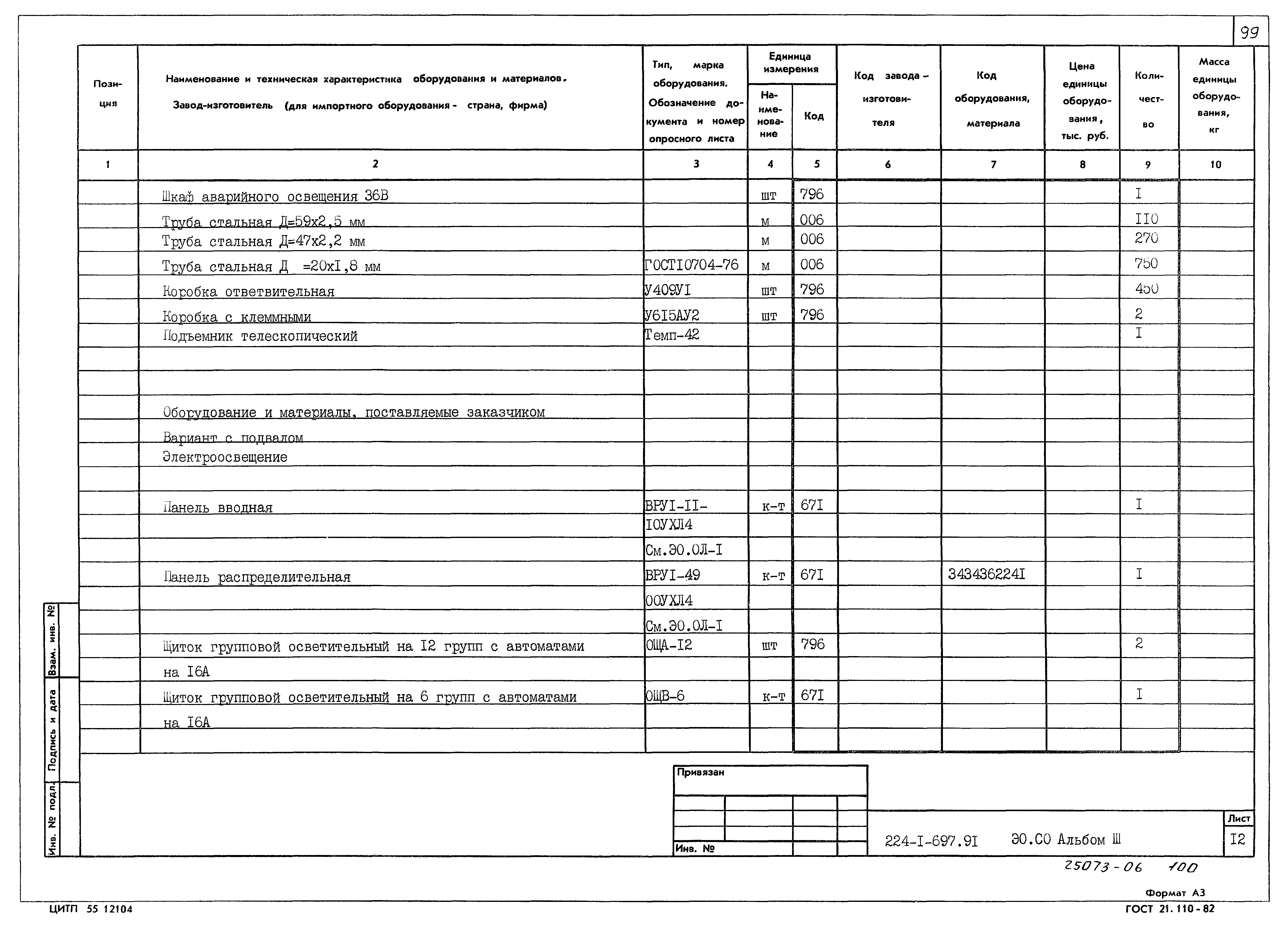 Типовой проект 224-1-697.91