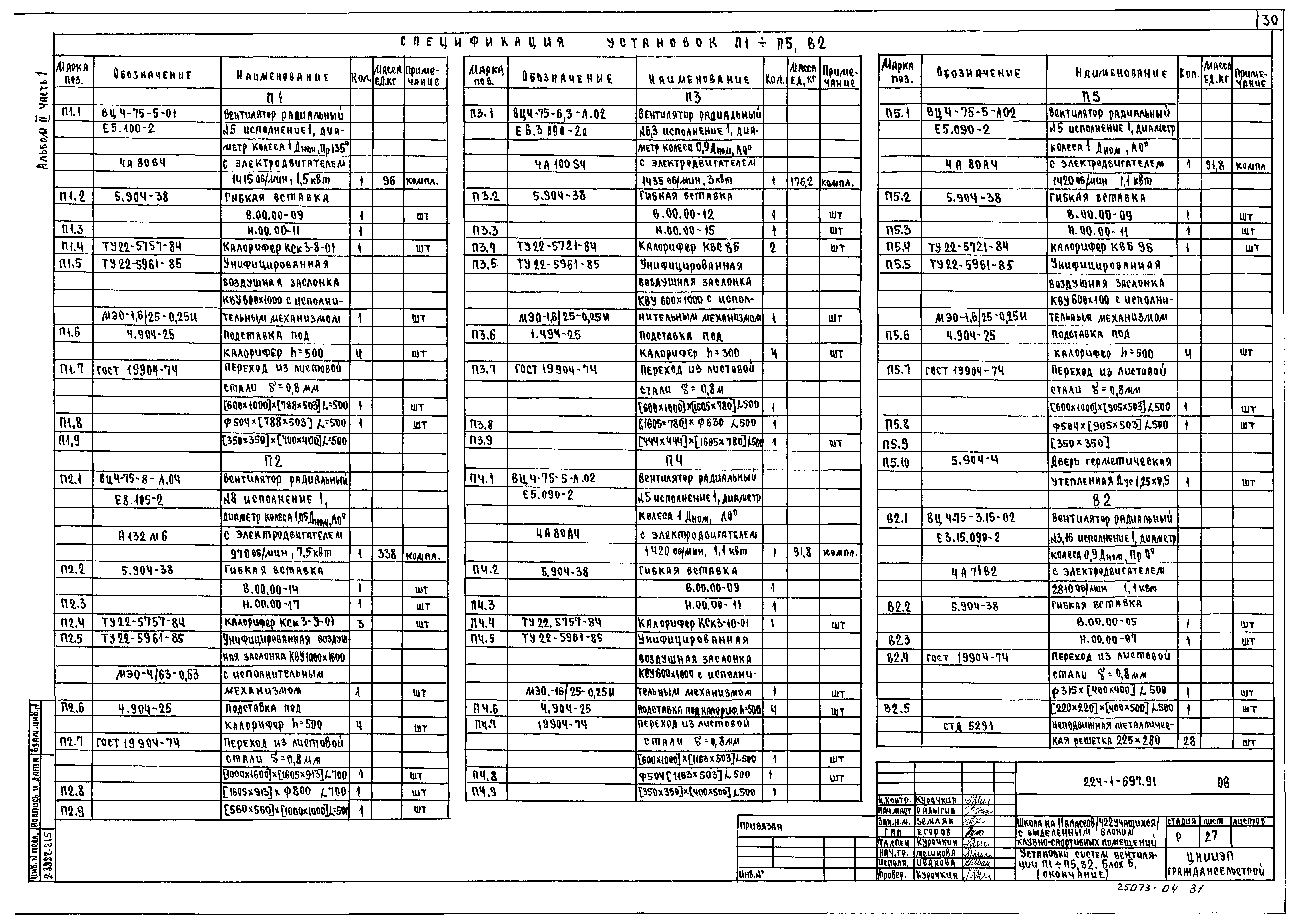 Типовой проект 224-1-697.91