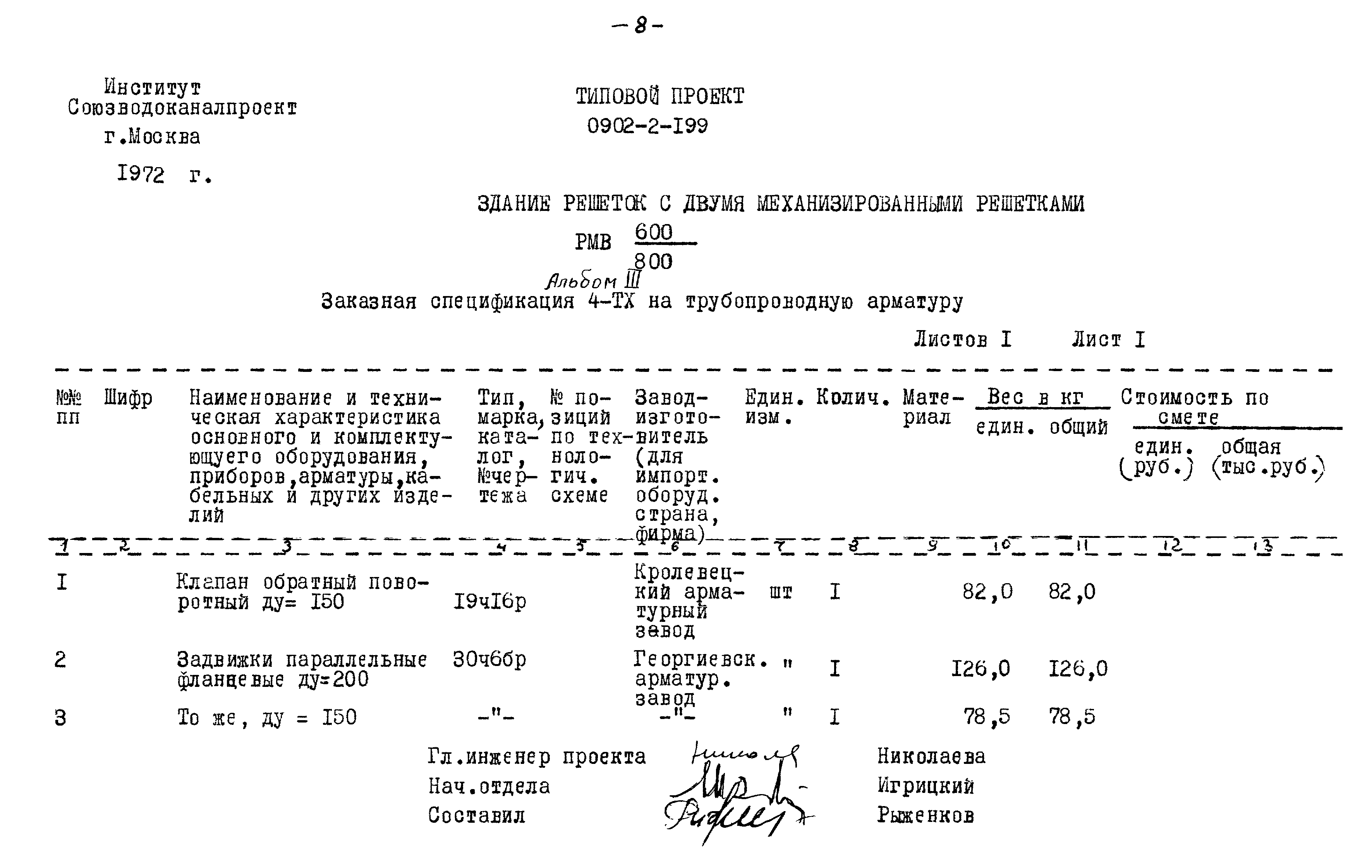 Типовой проект 0902-2-199