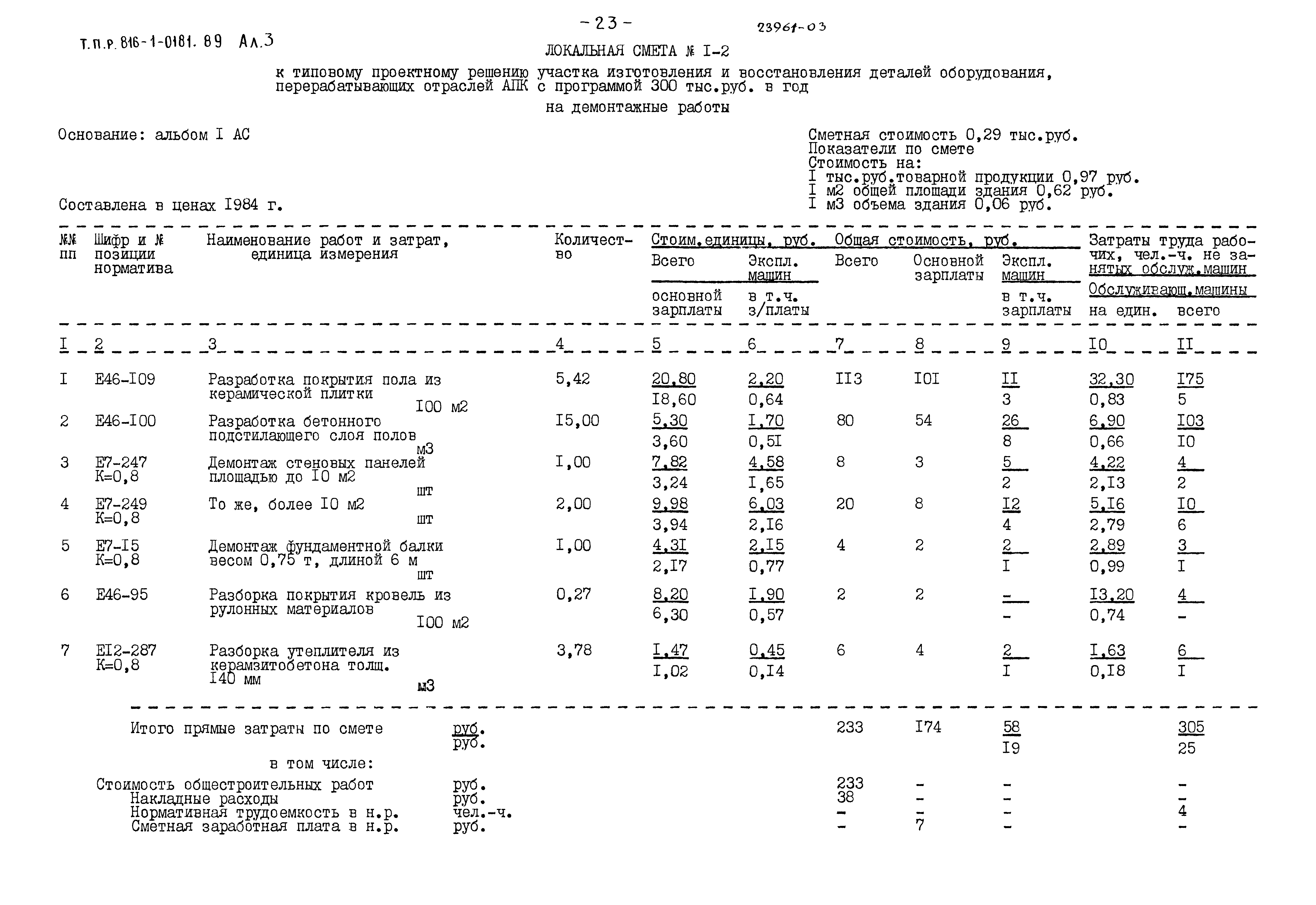 Типовые проектные решения 816-1-0181.89