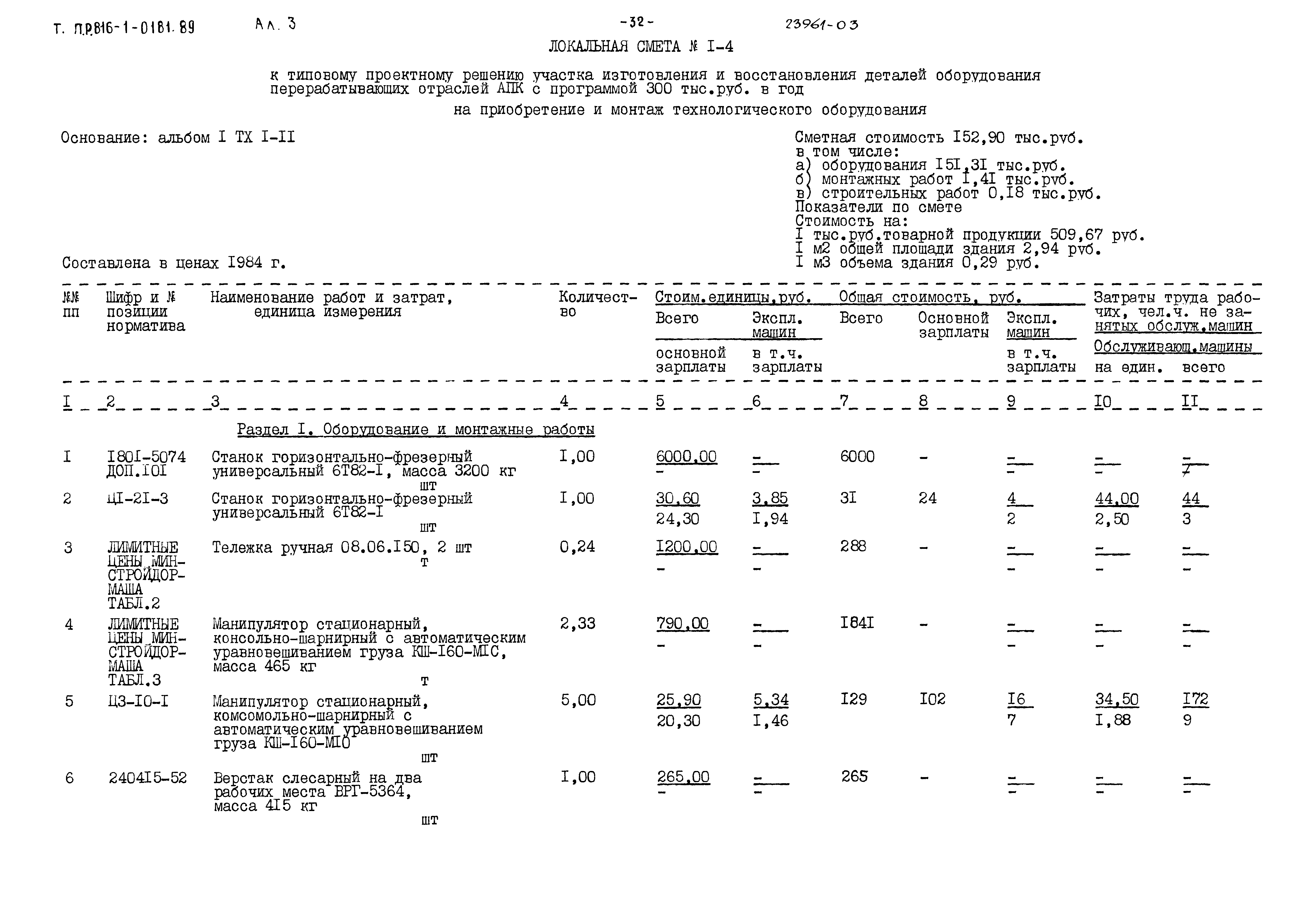 Типовые проектные решения 816-1-0181.89