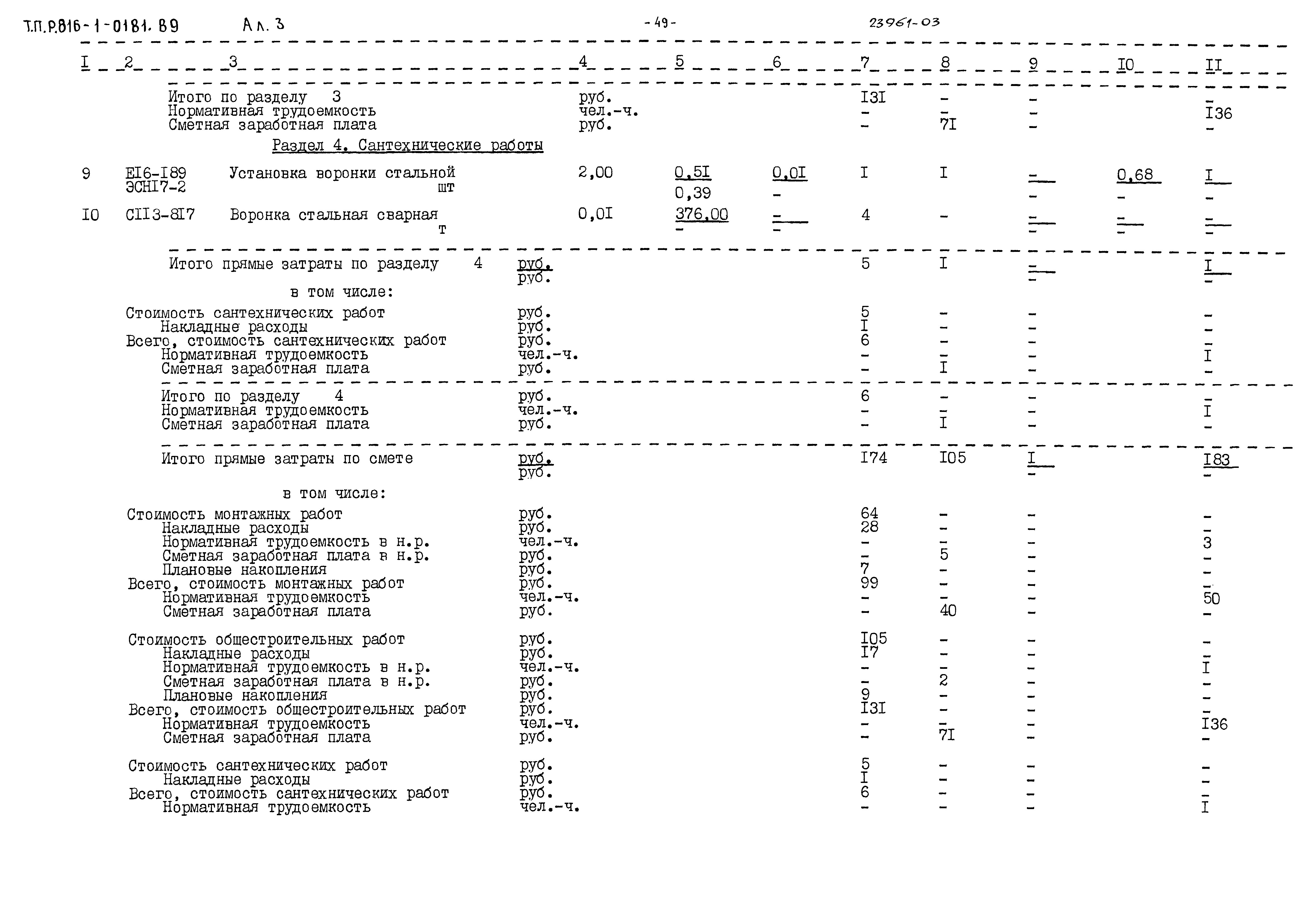 Типовые проектные решения 816-1-0181.89