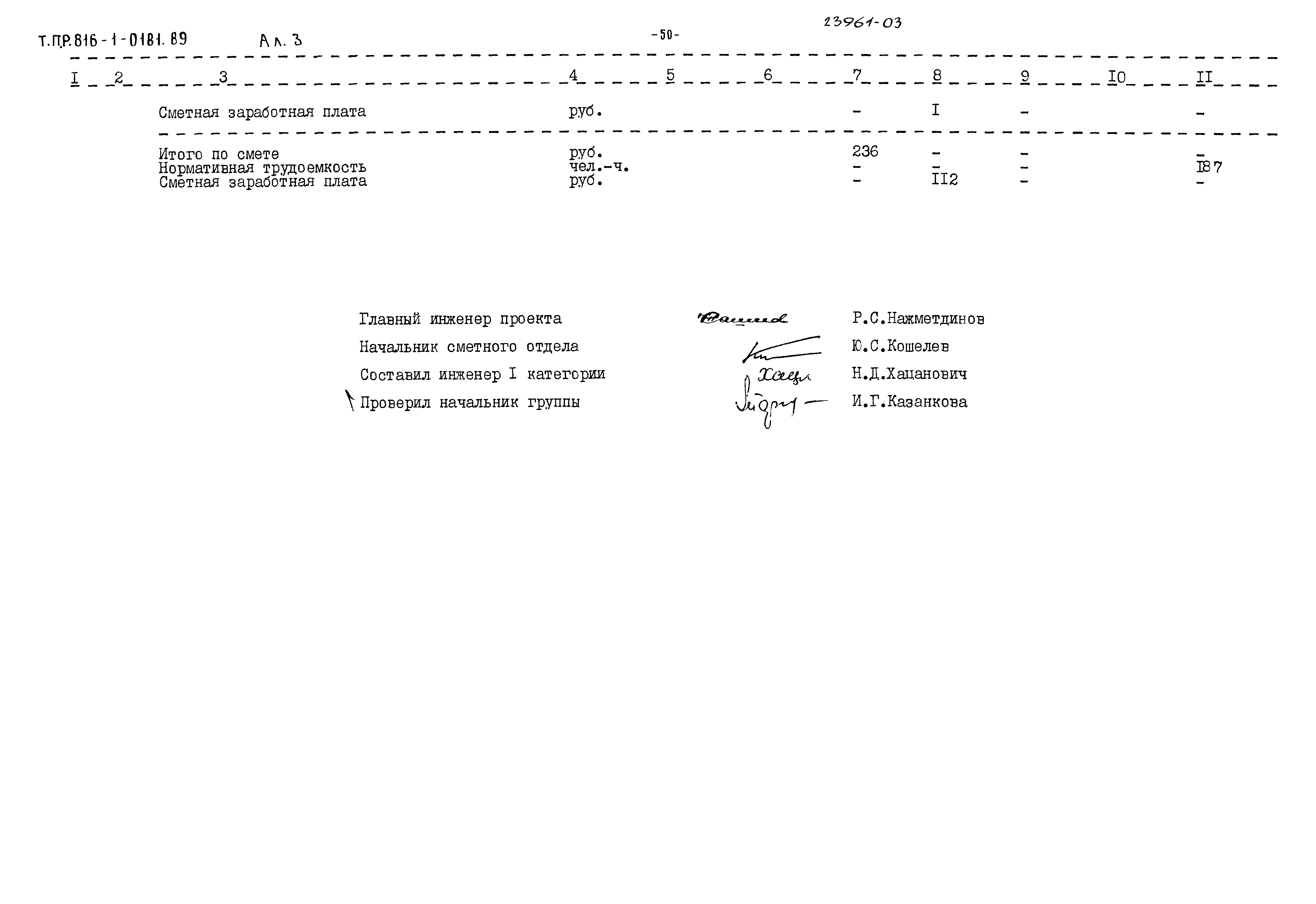Типовые проектные решения 816-1-0181.89