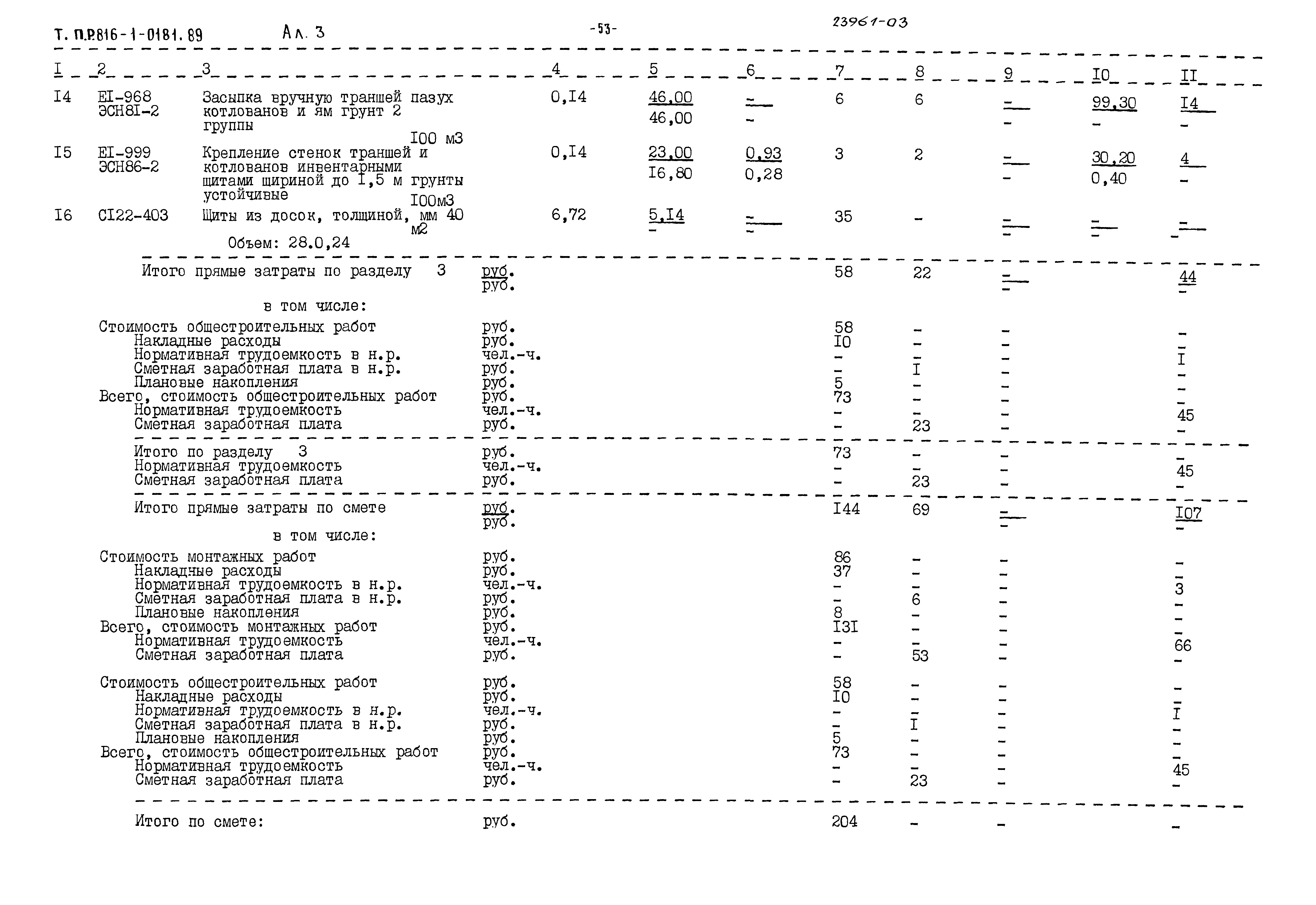 Типовые проектные решения 816-1-0181.89