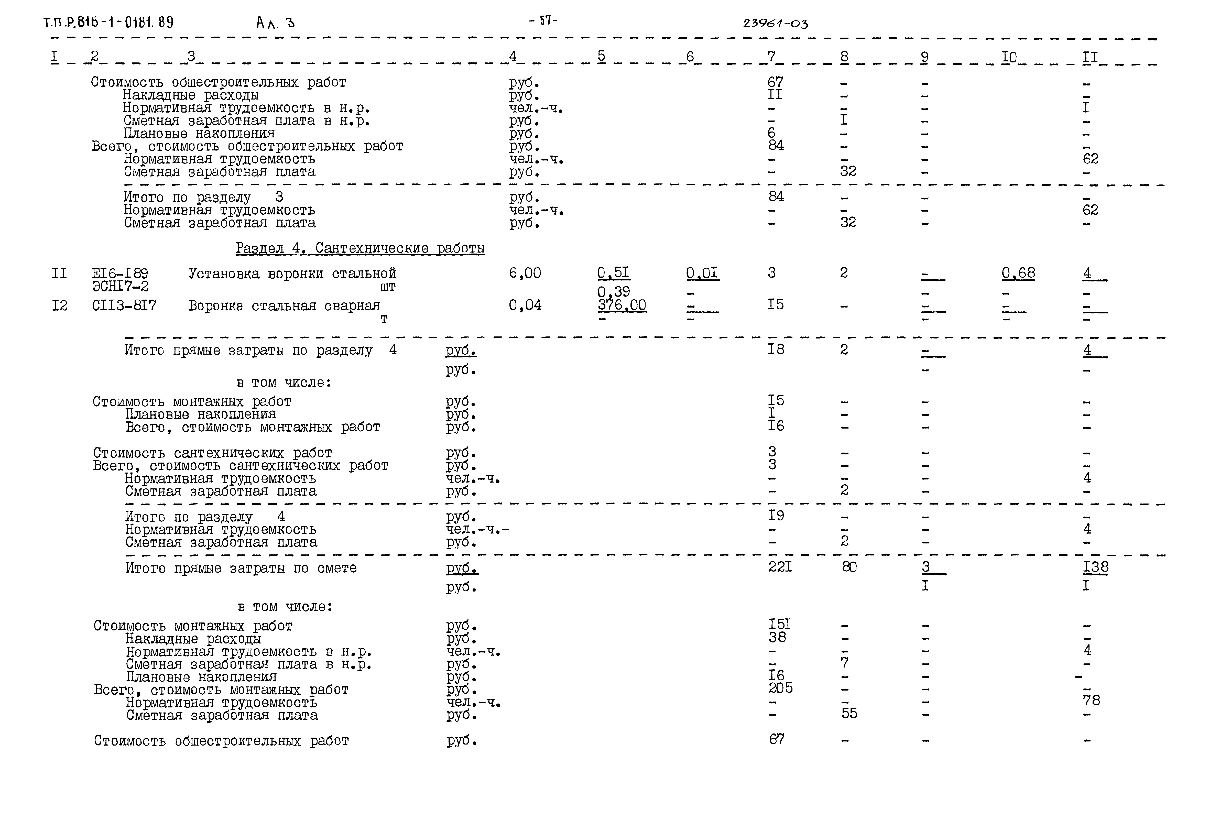 Типовые проектные решения 816-1-0181.89