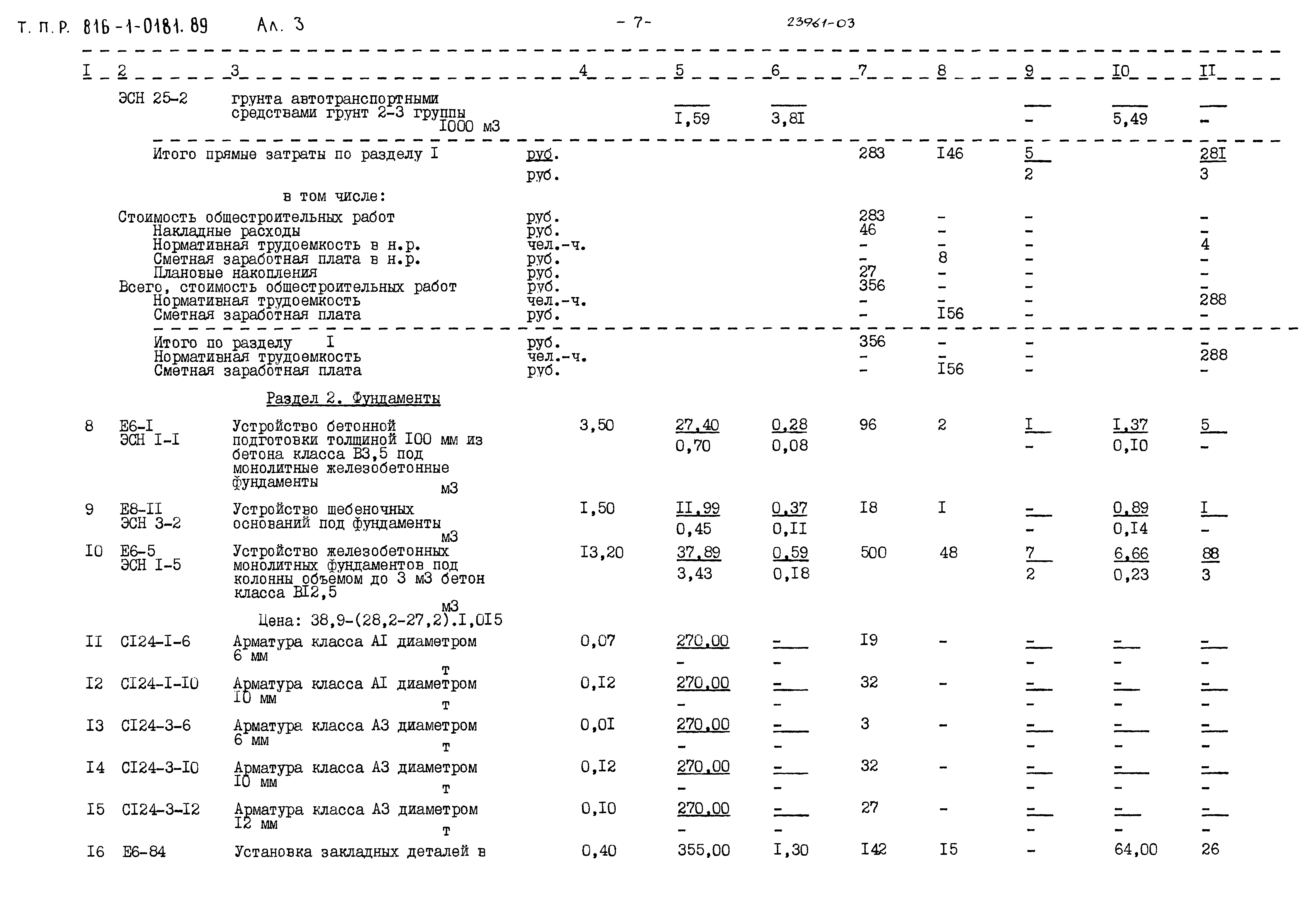Типовые проектные решения 816-1-0181.89