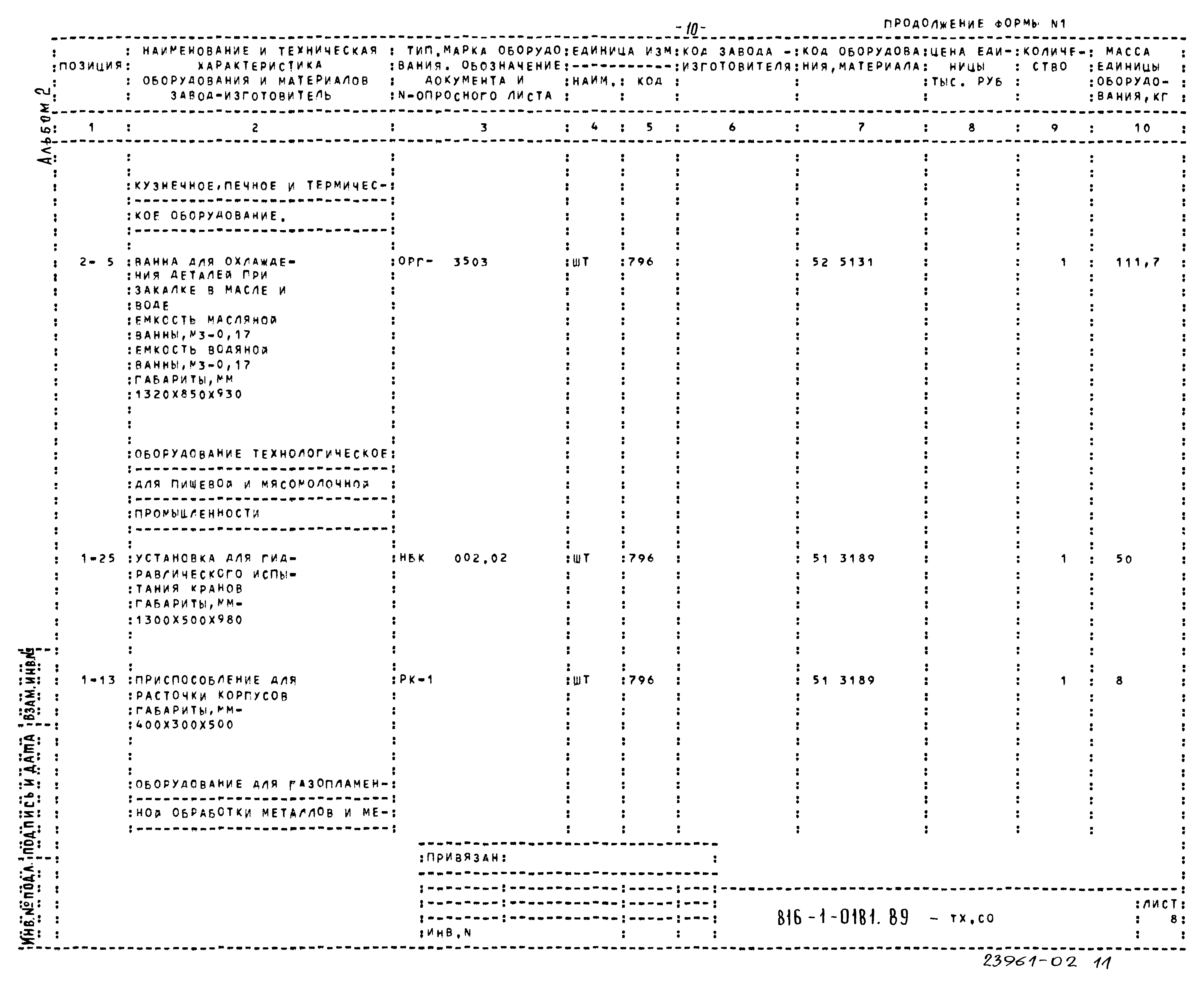 Типовые проектные решения 816-1-0181.89