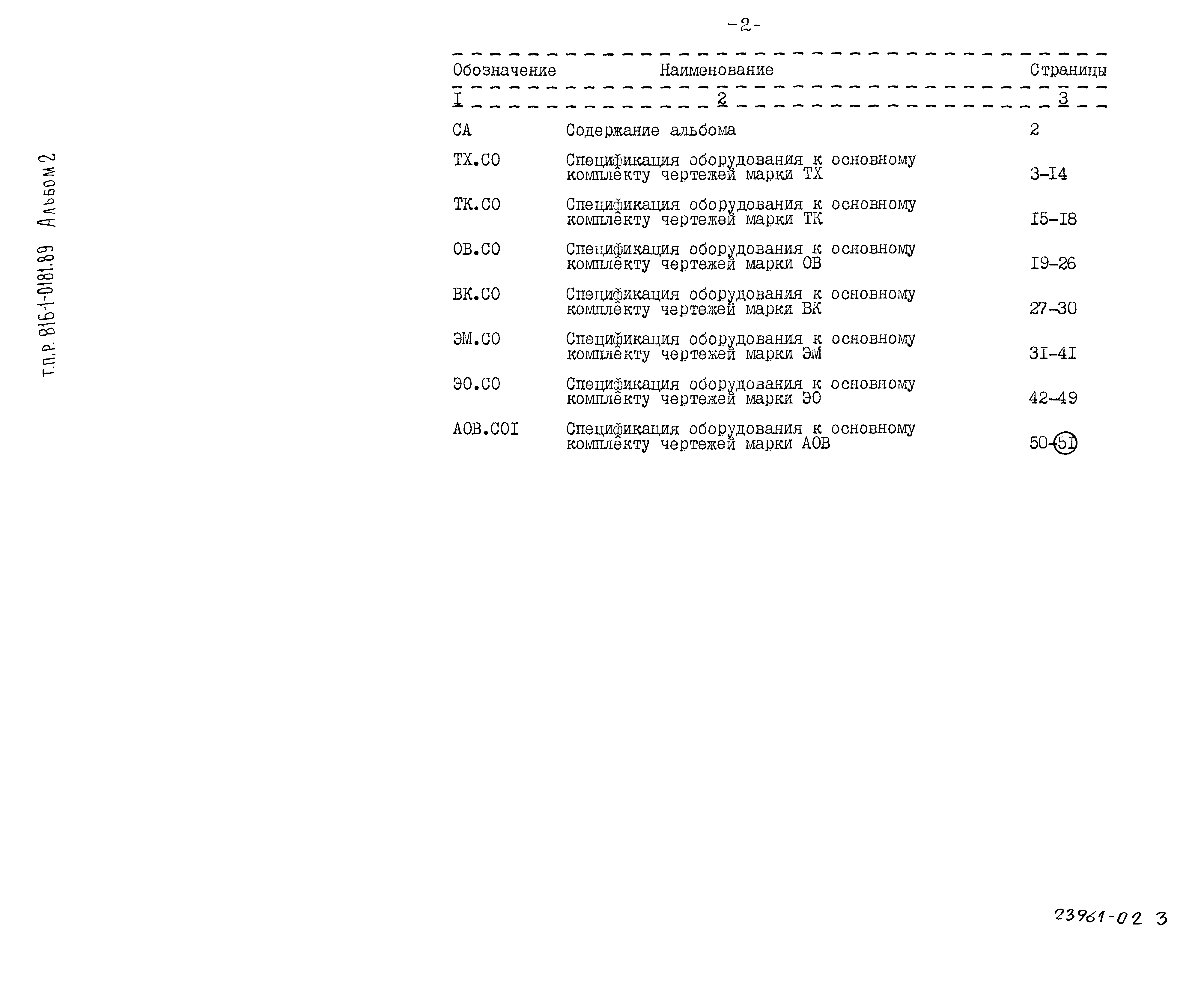 Типовые проектные решения 816-1-0181.89