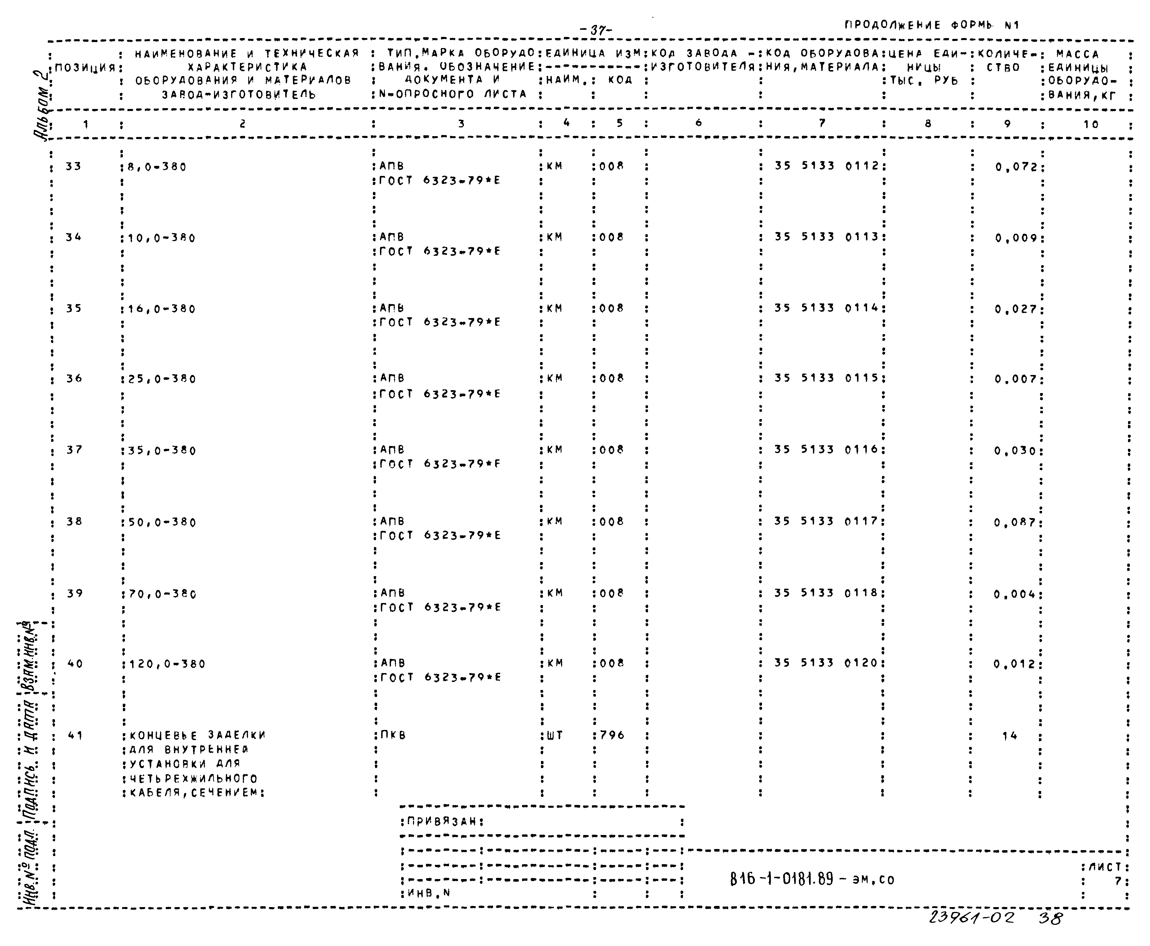 Типовые проектные решения 816-1-0181.89