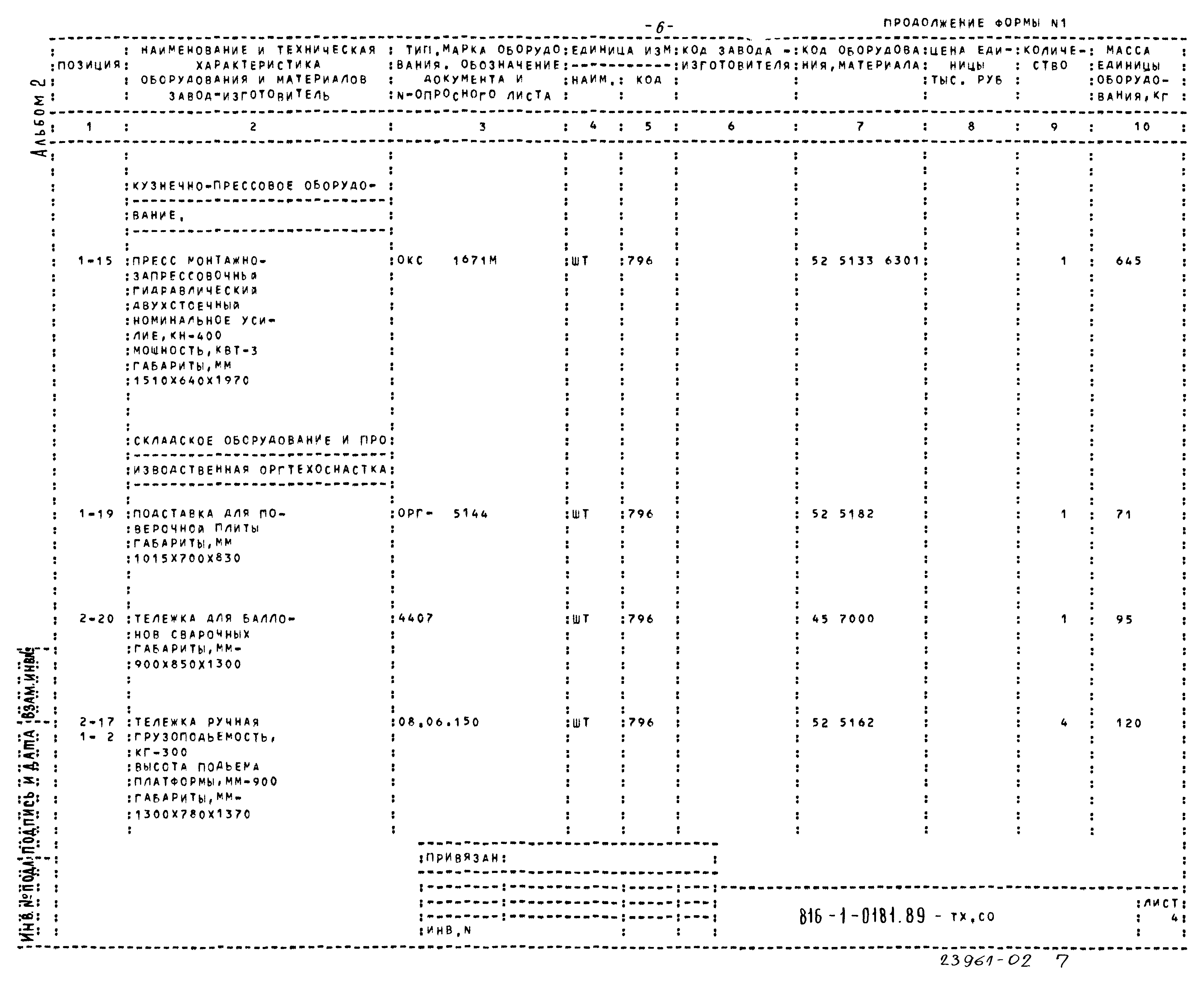 Типовые проектные решения 816-1-0181.89