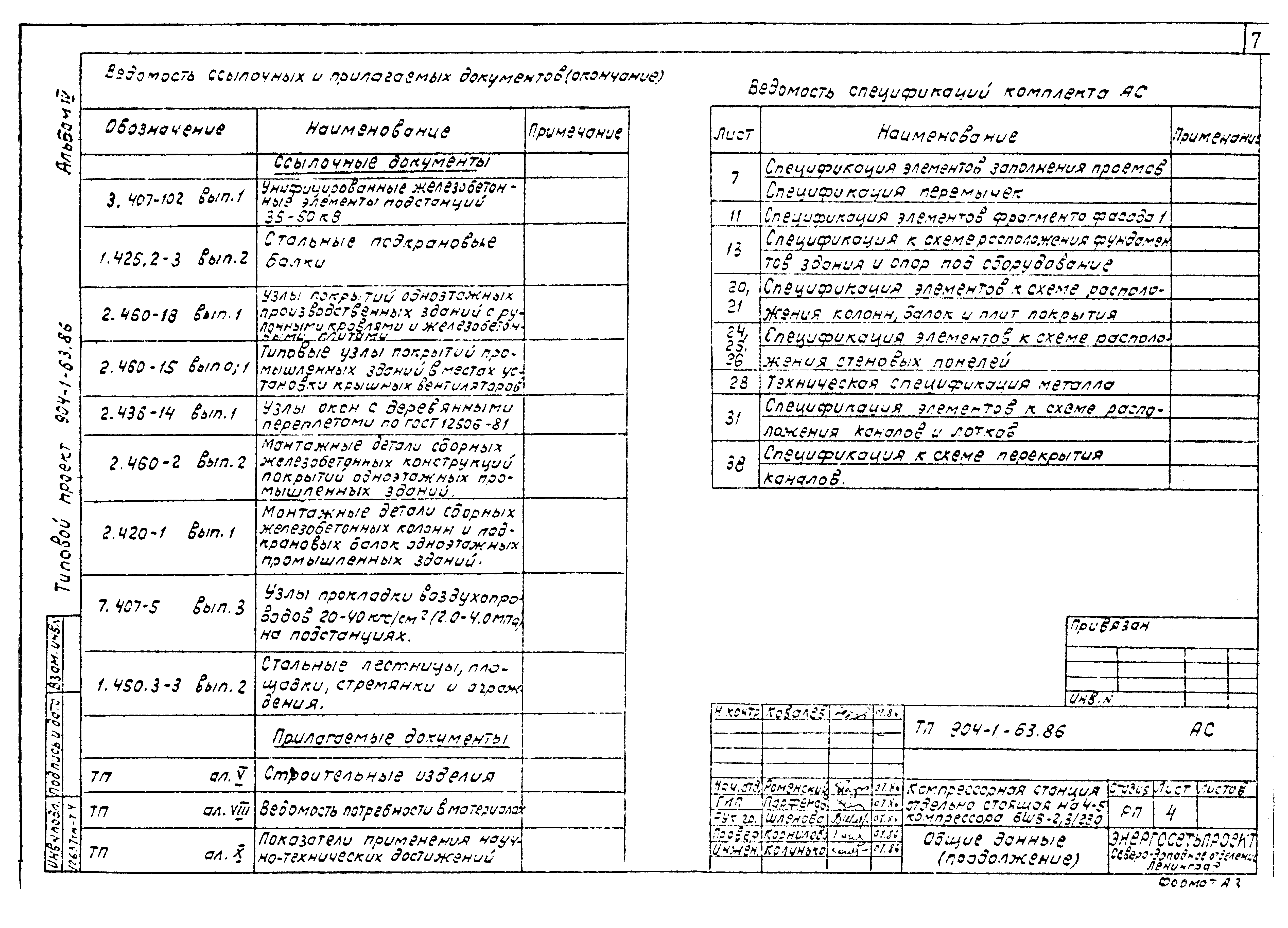 Типовой проект 904-1-63.86