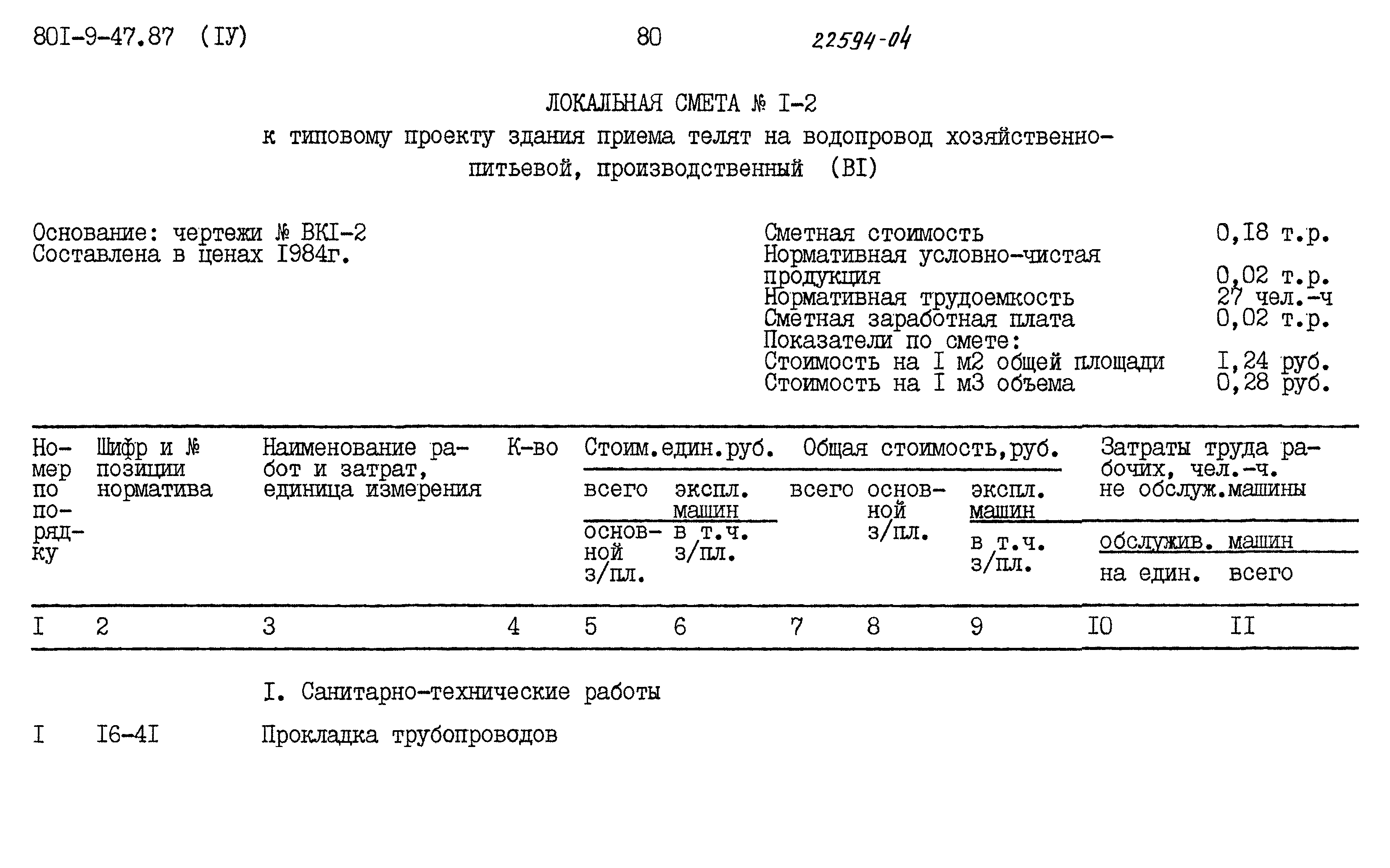 Типовой проект 801-9-47.87