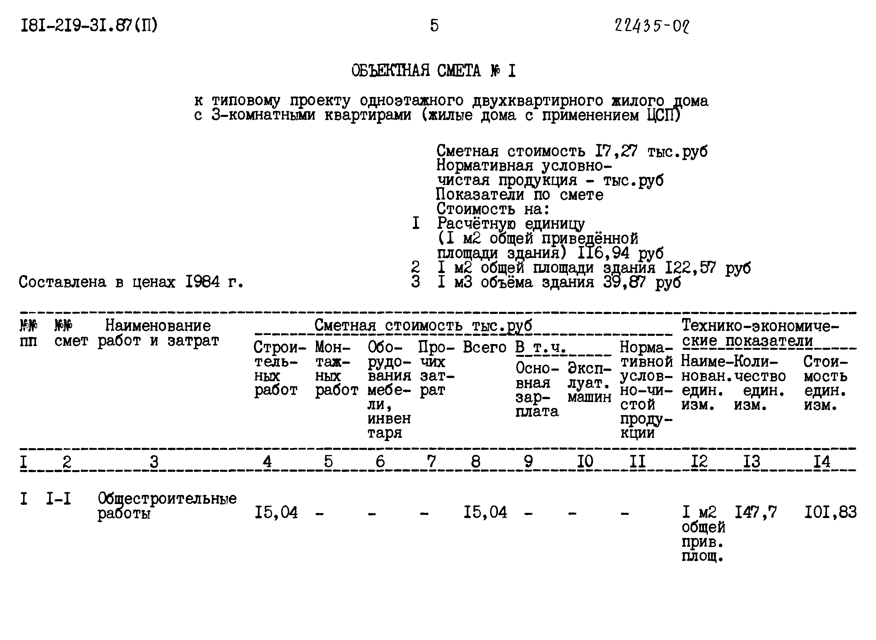 Типовой проект 181-219-21.87