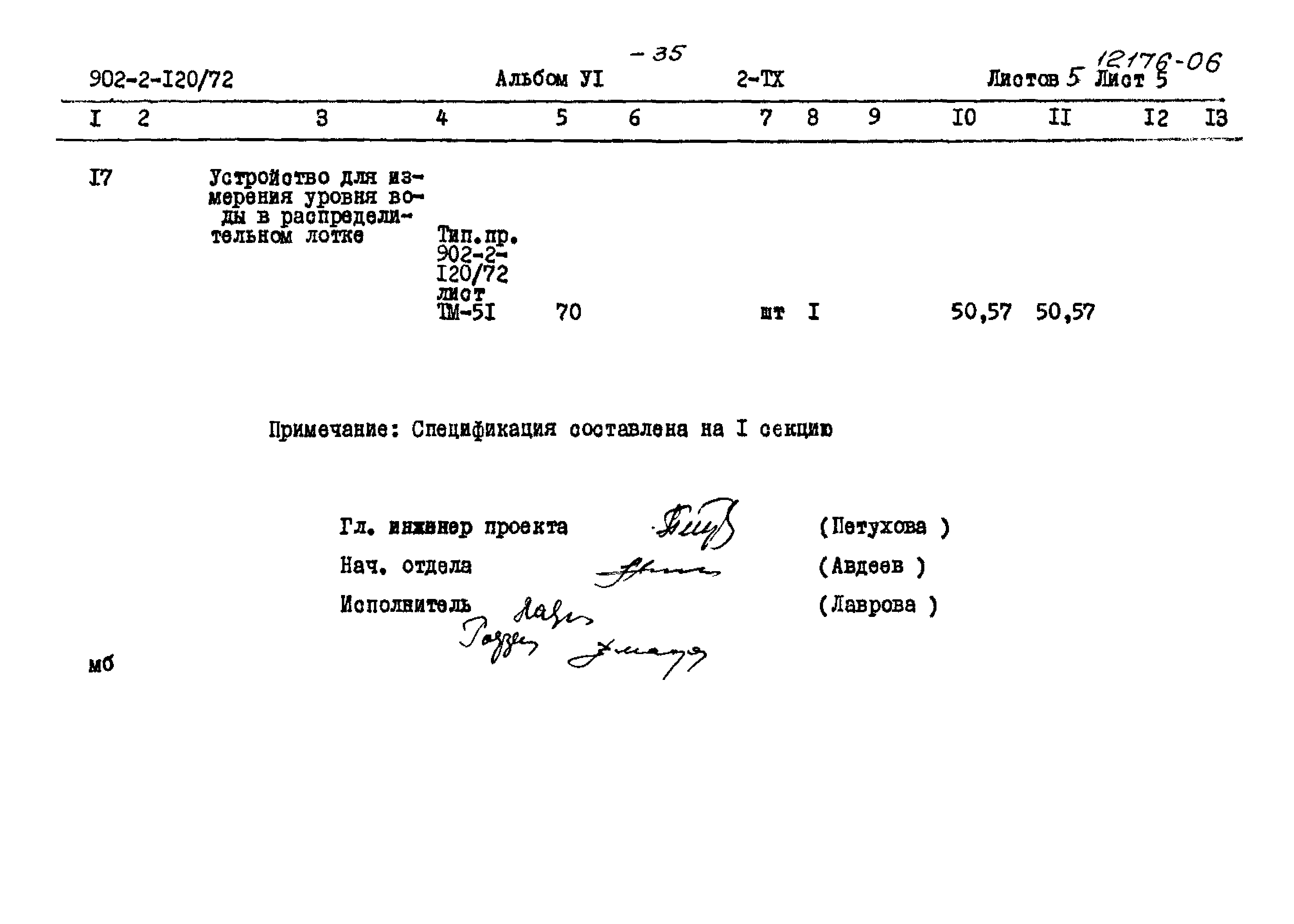 Типовой проект 902-2-120/72