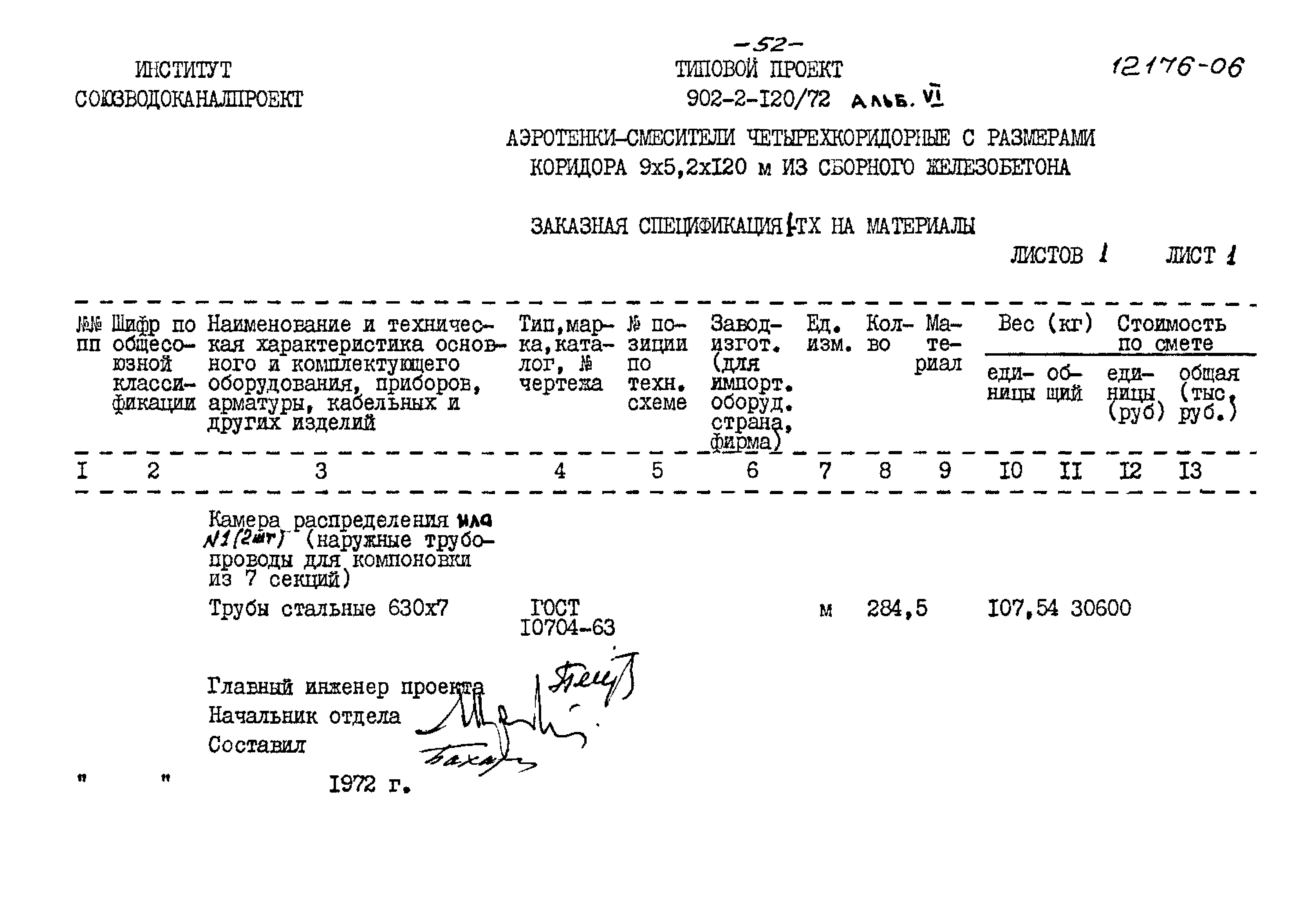 Типовой проект 902-2-120/72