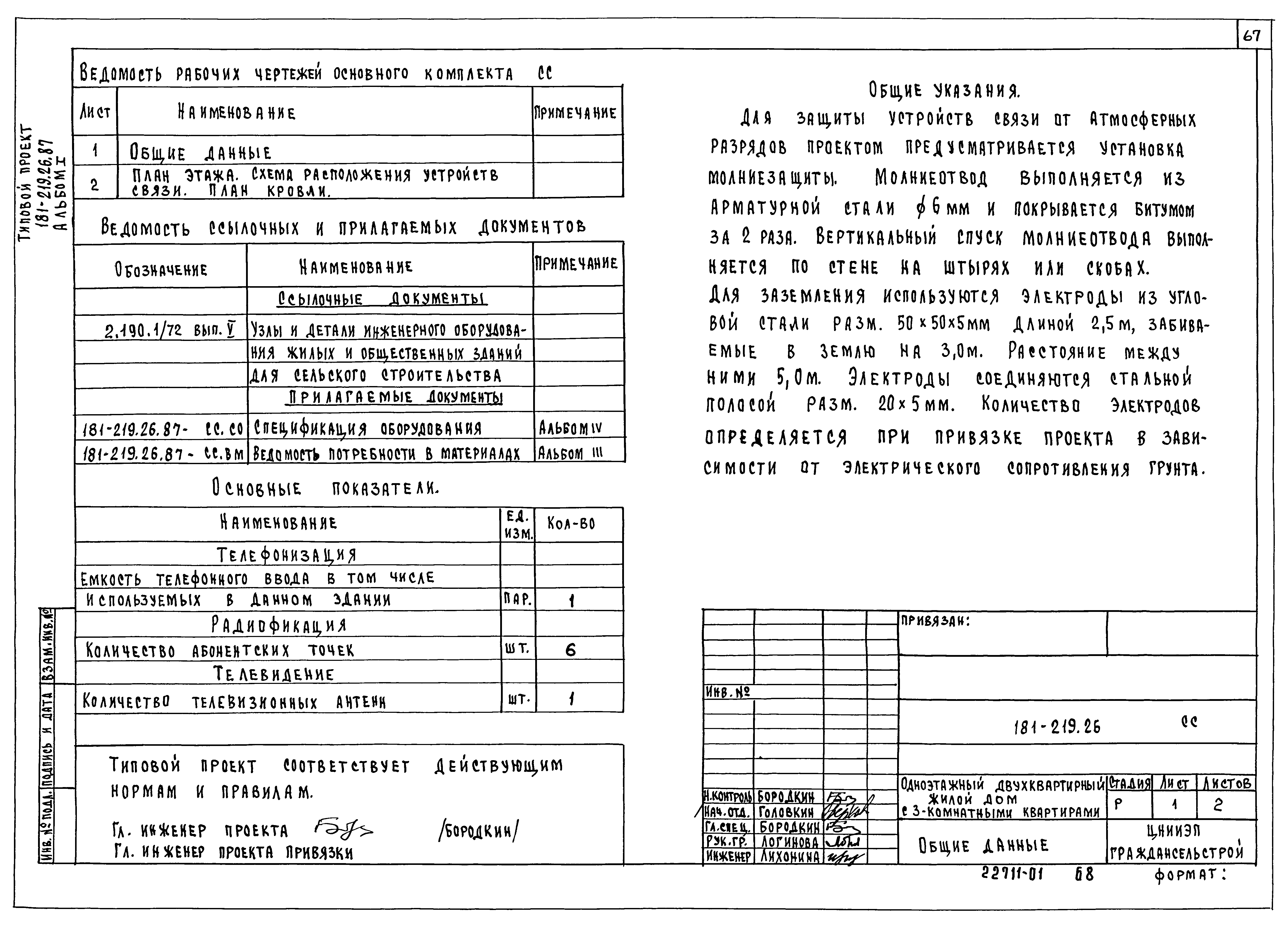 Типовой проект 181-219-26.87