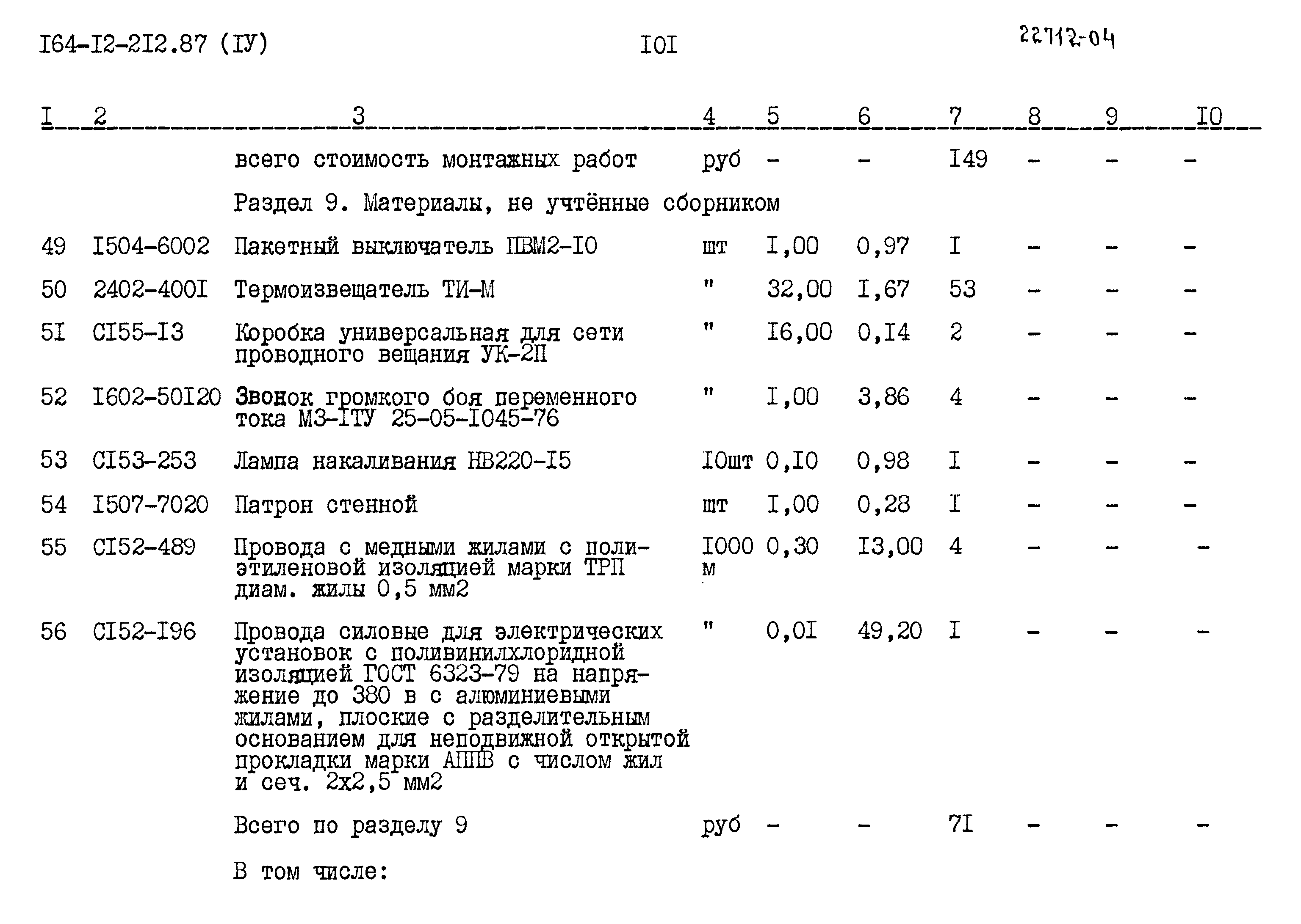 Типовой проект 164-12-212.87