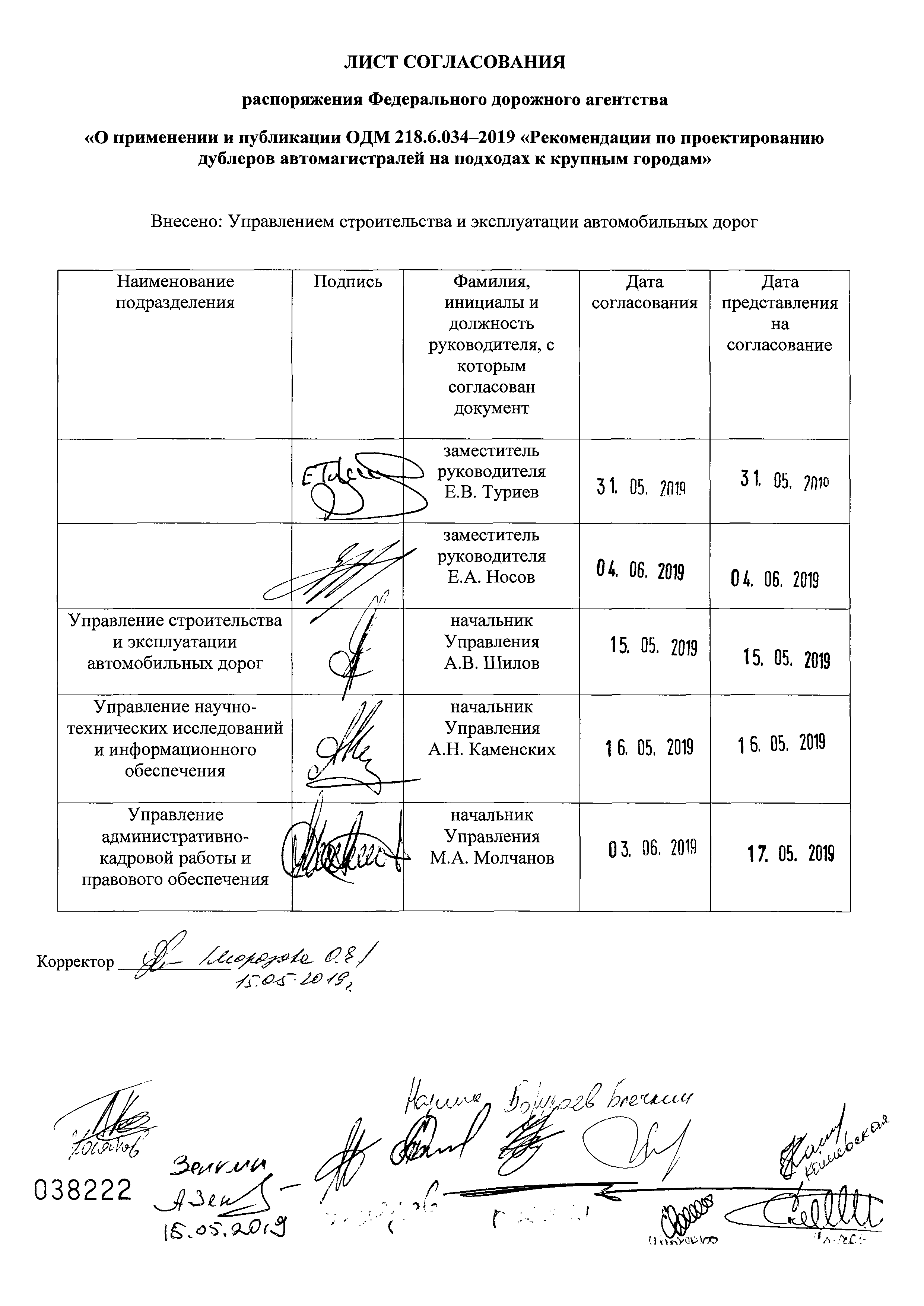 ОДМ 218.6.034-2019