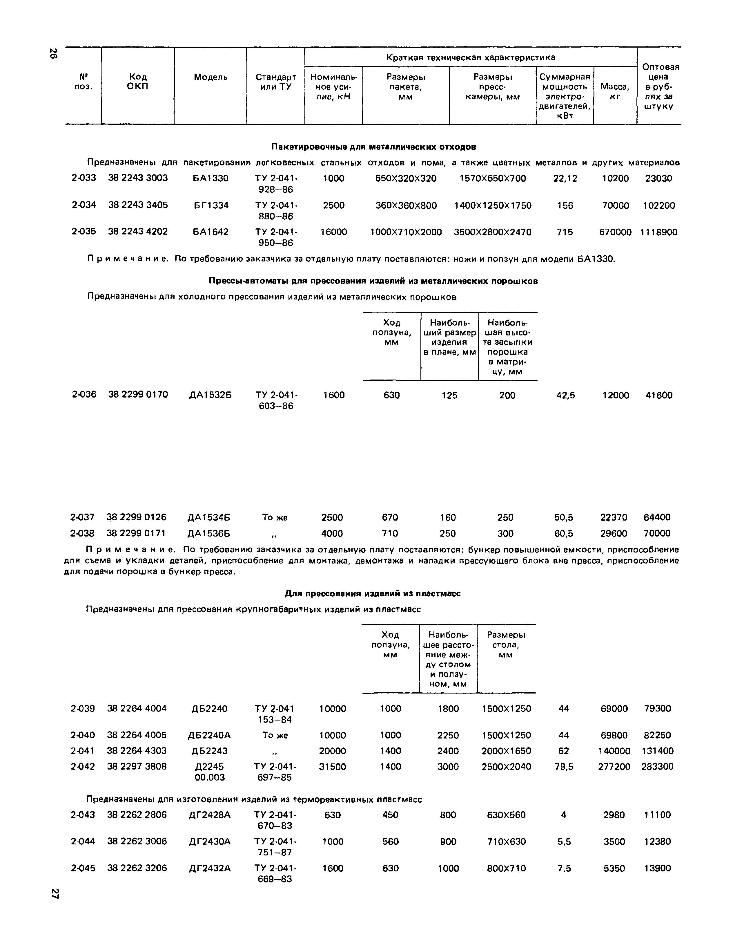 Прейскурант 18-03