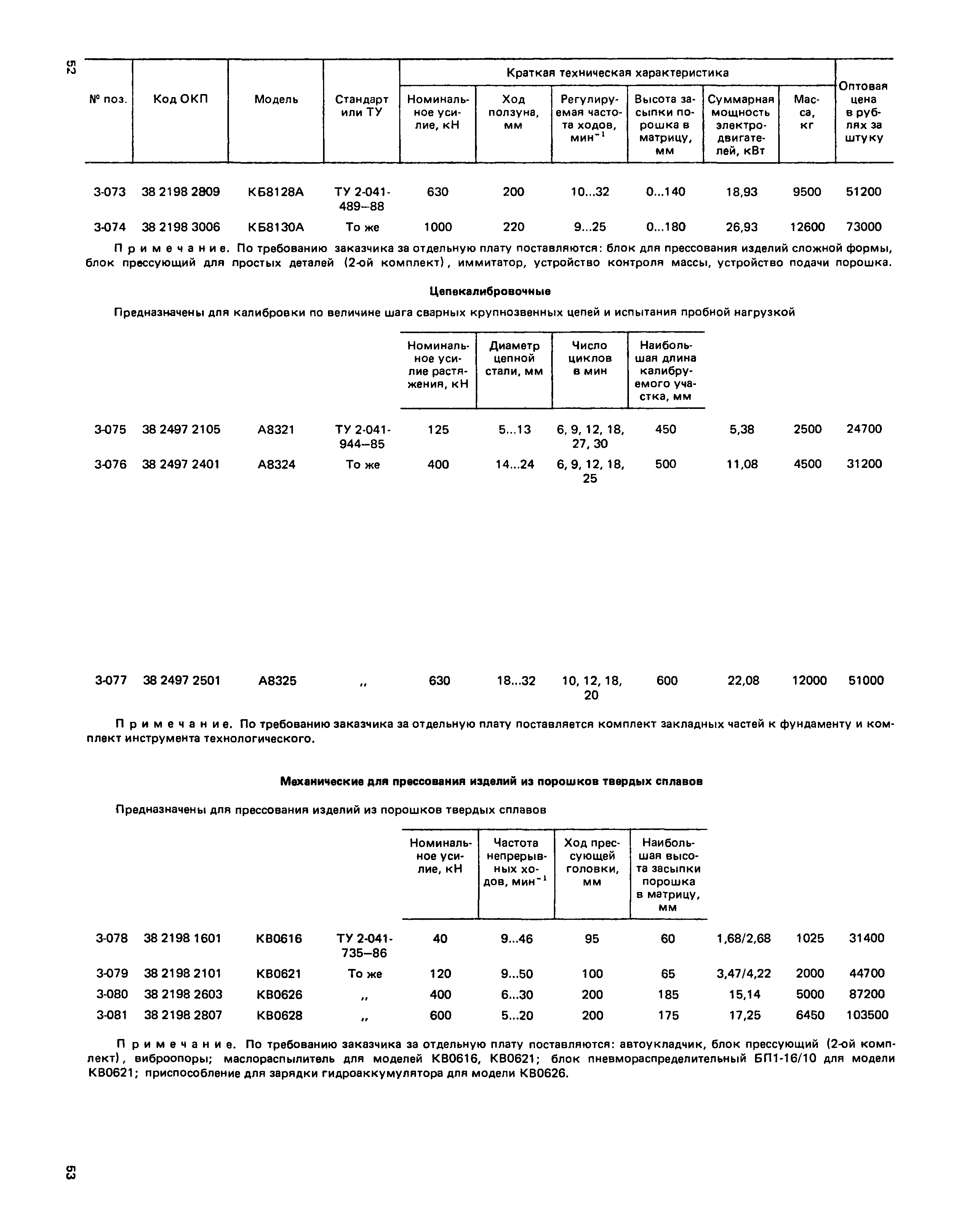 Прейскурант 18-03