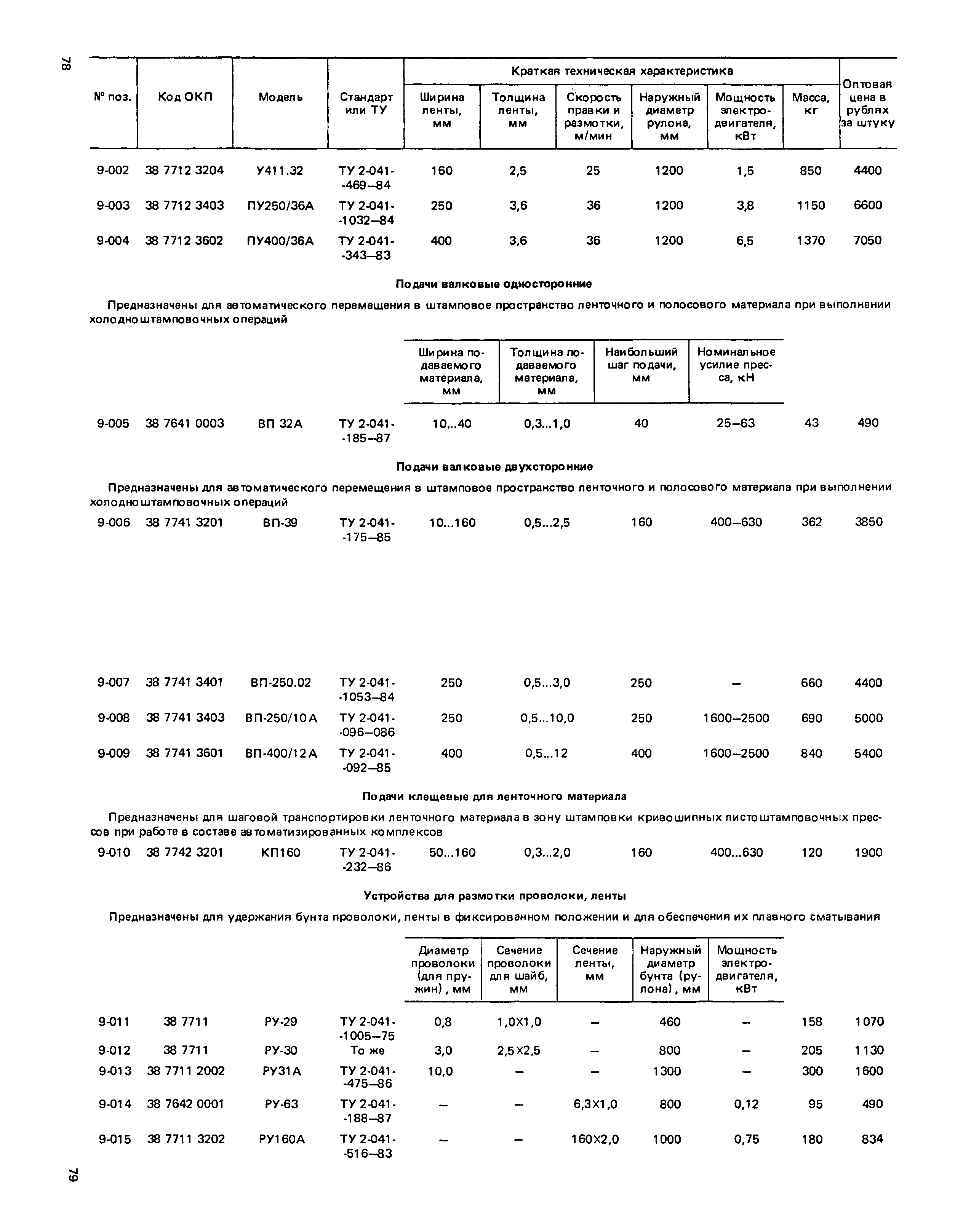 Прейскурант 18-03