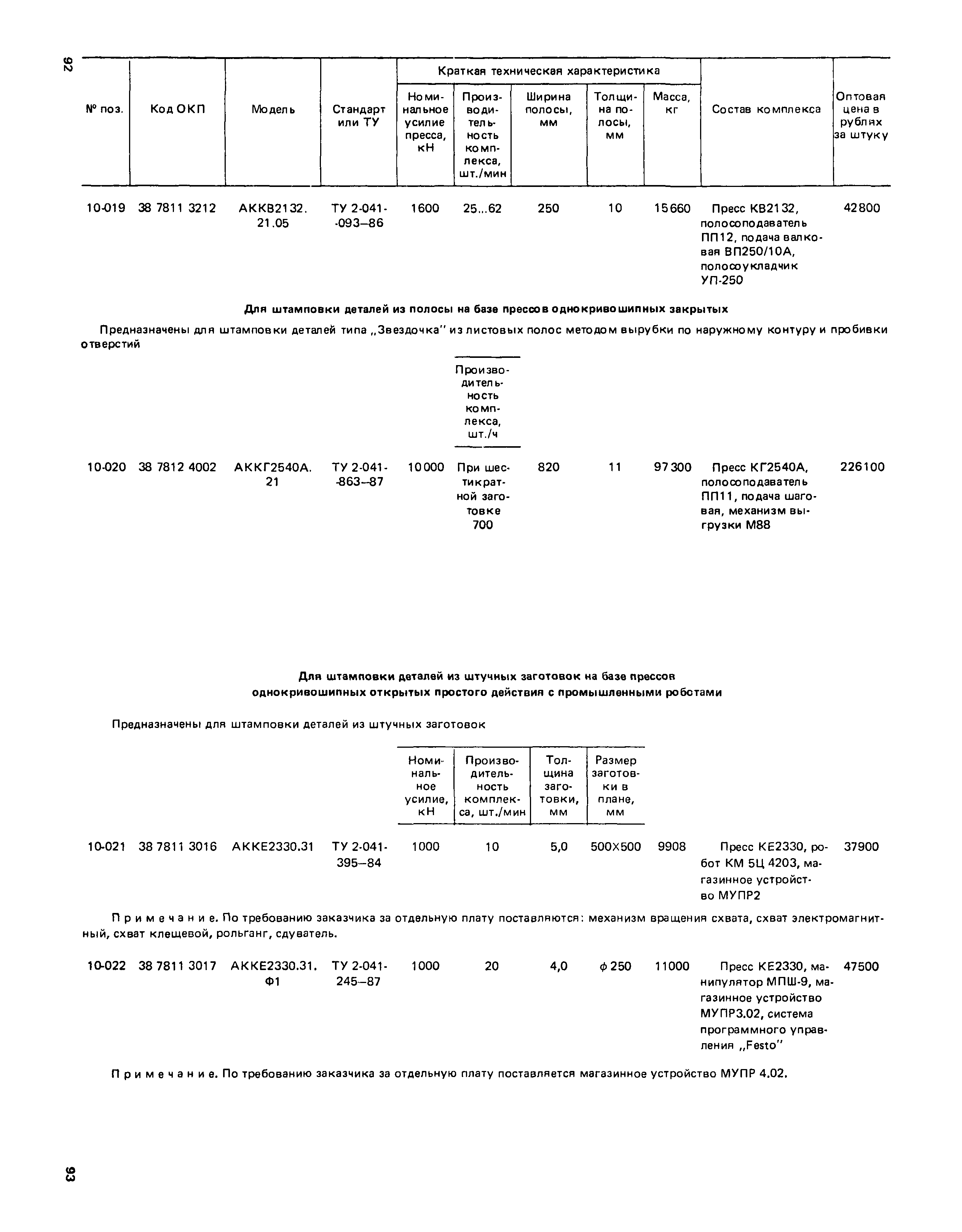 Прейскурант 18-03