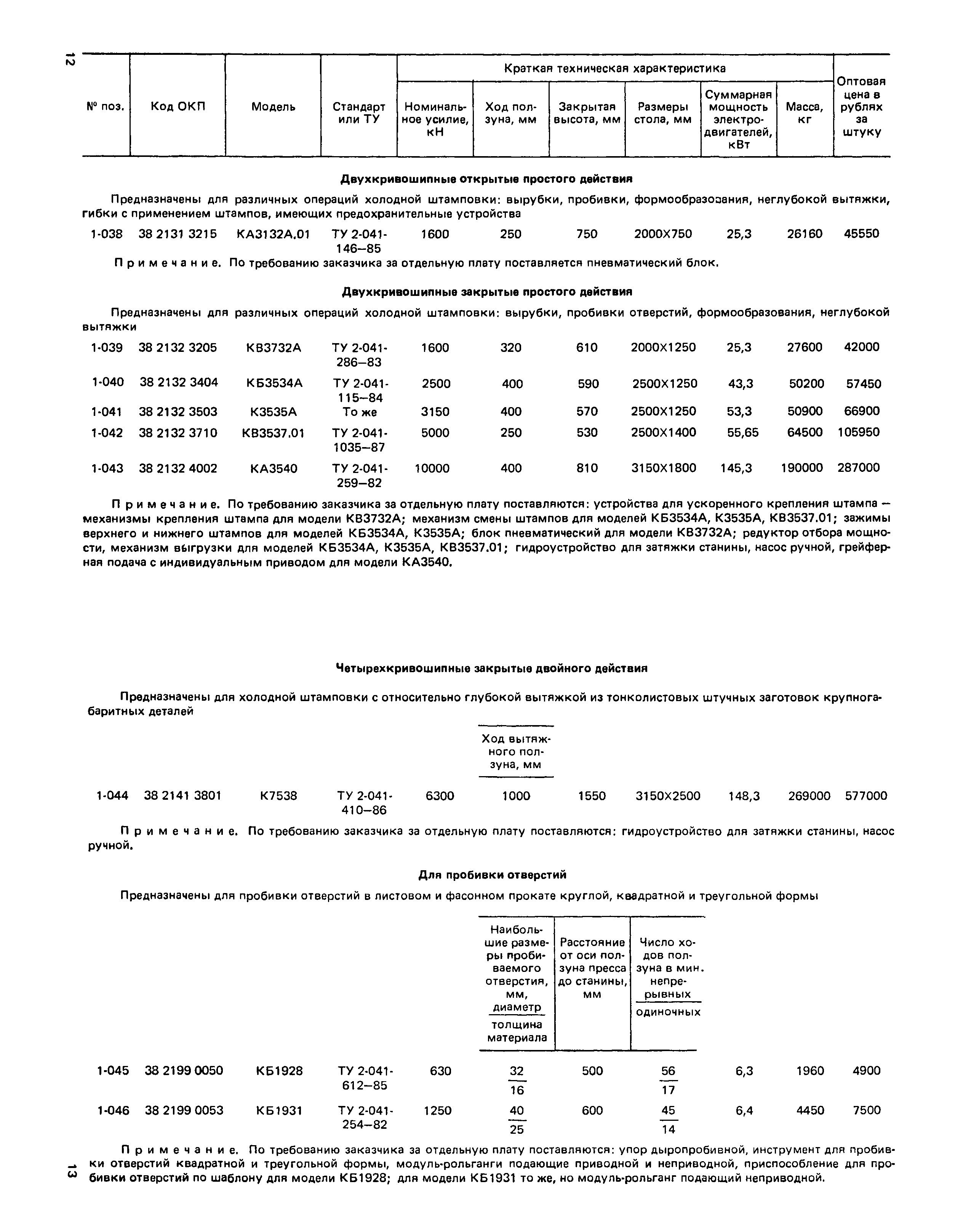 Прейскурант 18-03