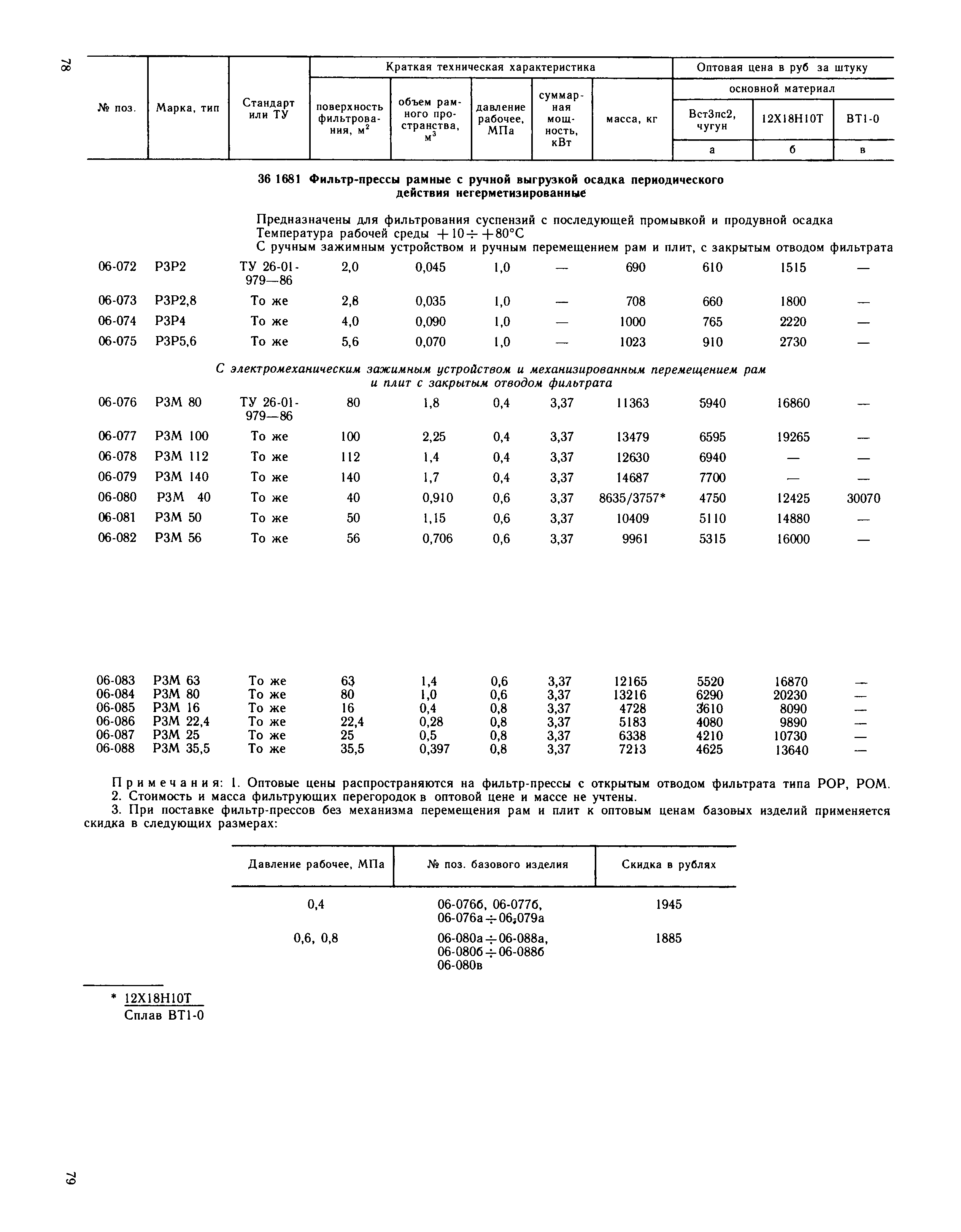 Прейскурант 23-03