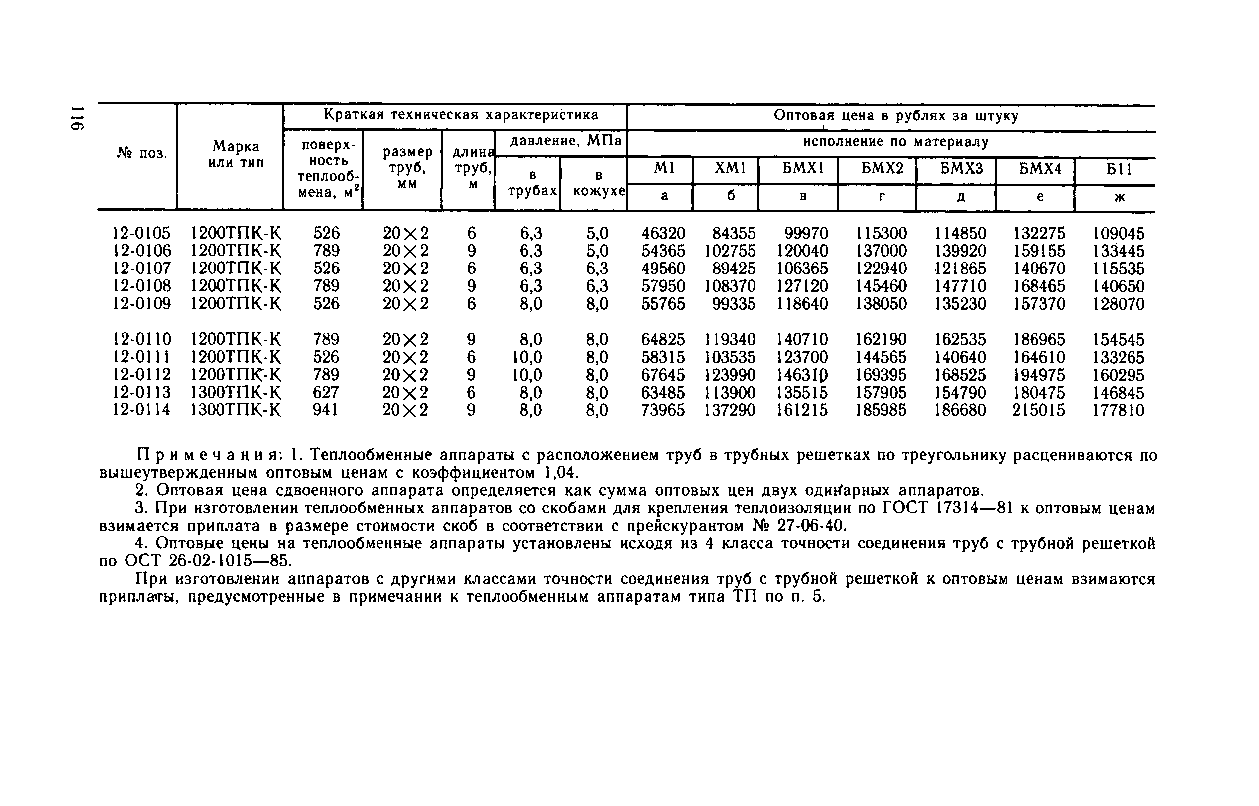 Прейскурант 23-03