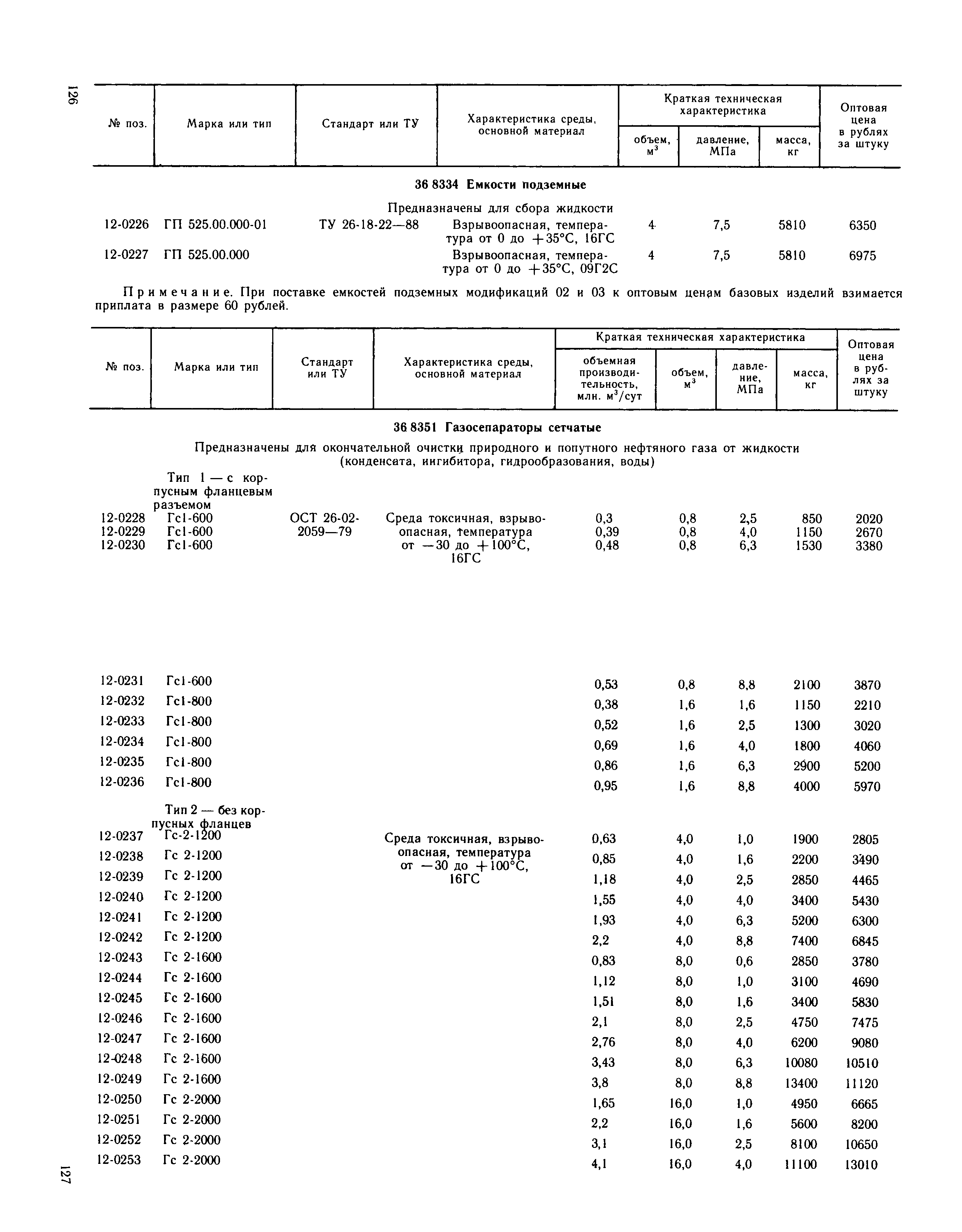 Прейскурант 23-03