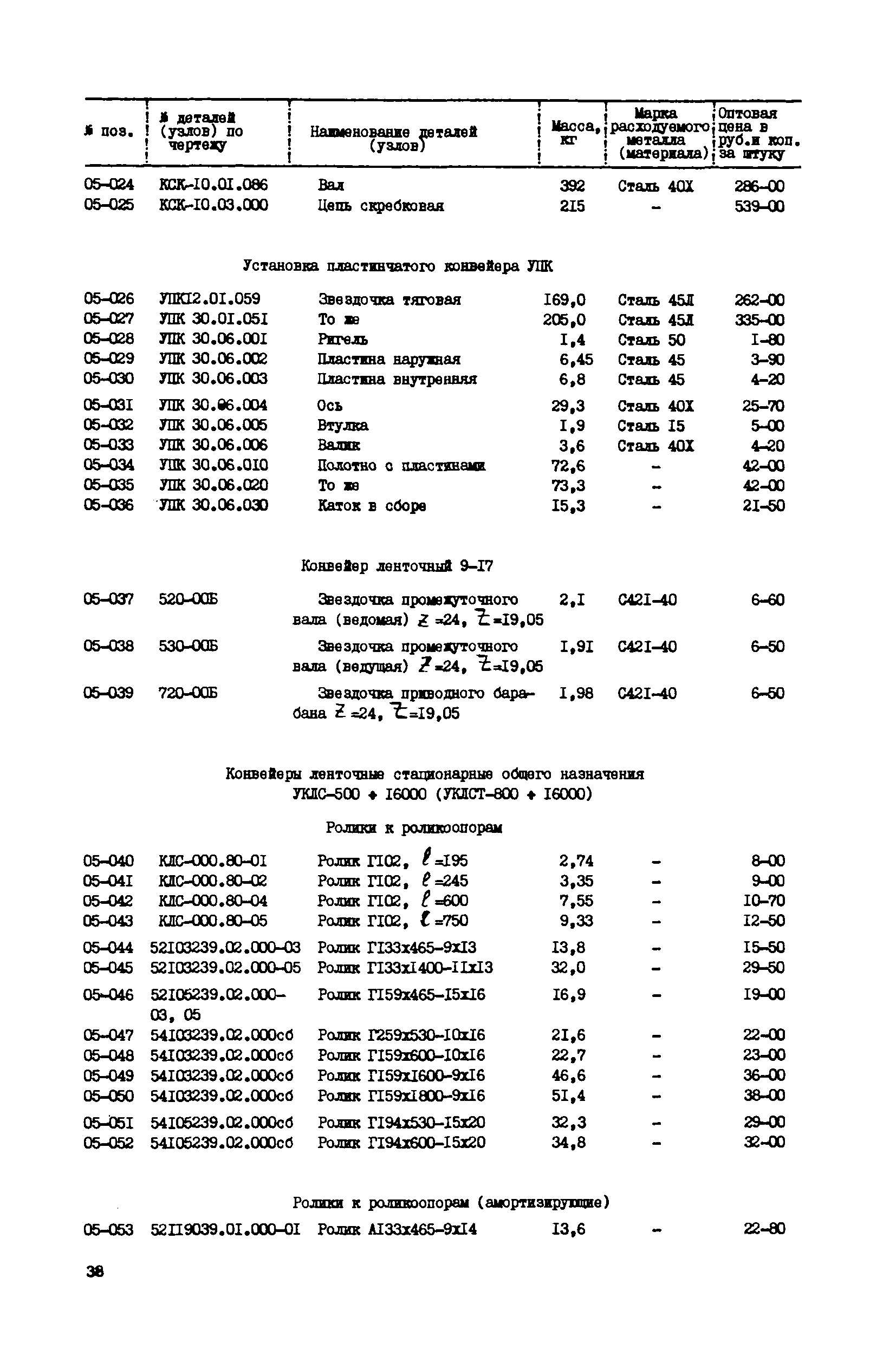 Прейскурант 27-06-39